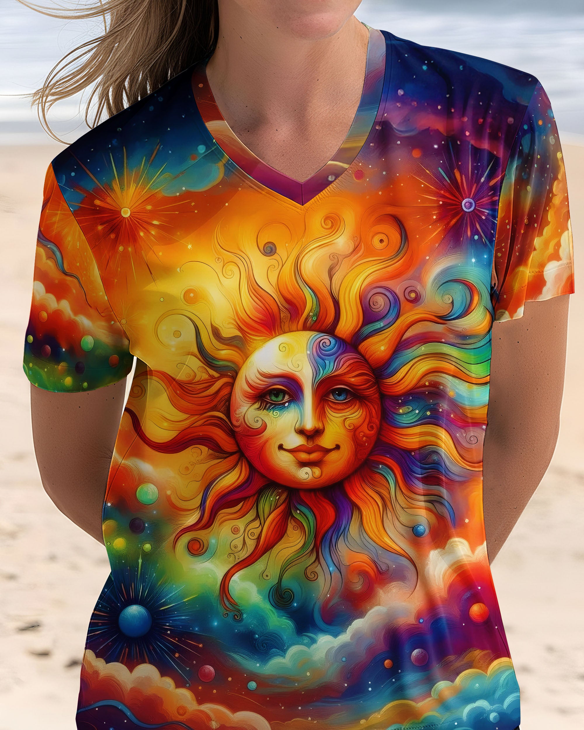 HIPPIE SUN COLORFUL  ALL OVER PRINT - TLTW2911251
