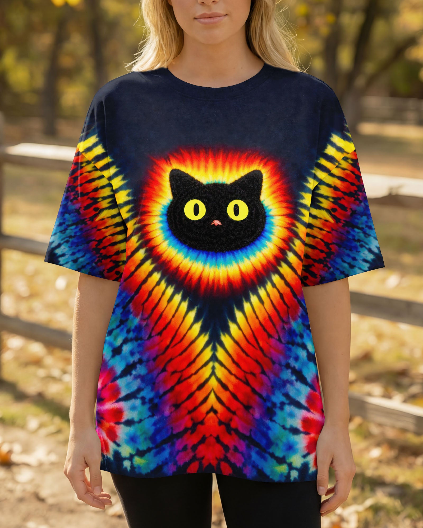 BLACK CAT SWIRL ALL OVER PRINT - TLTW3001262
