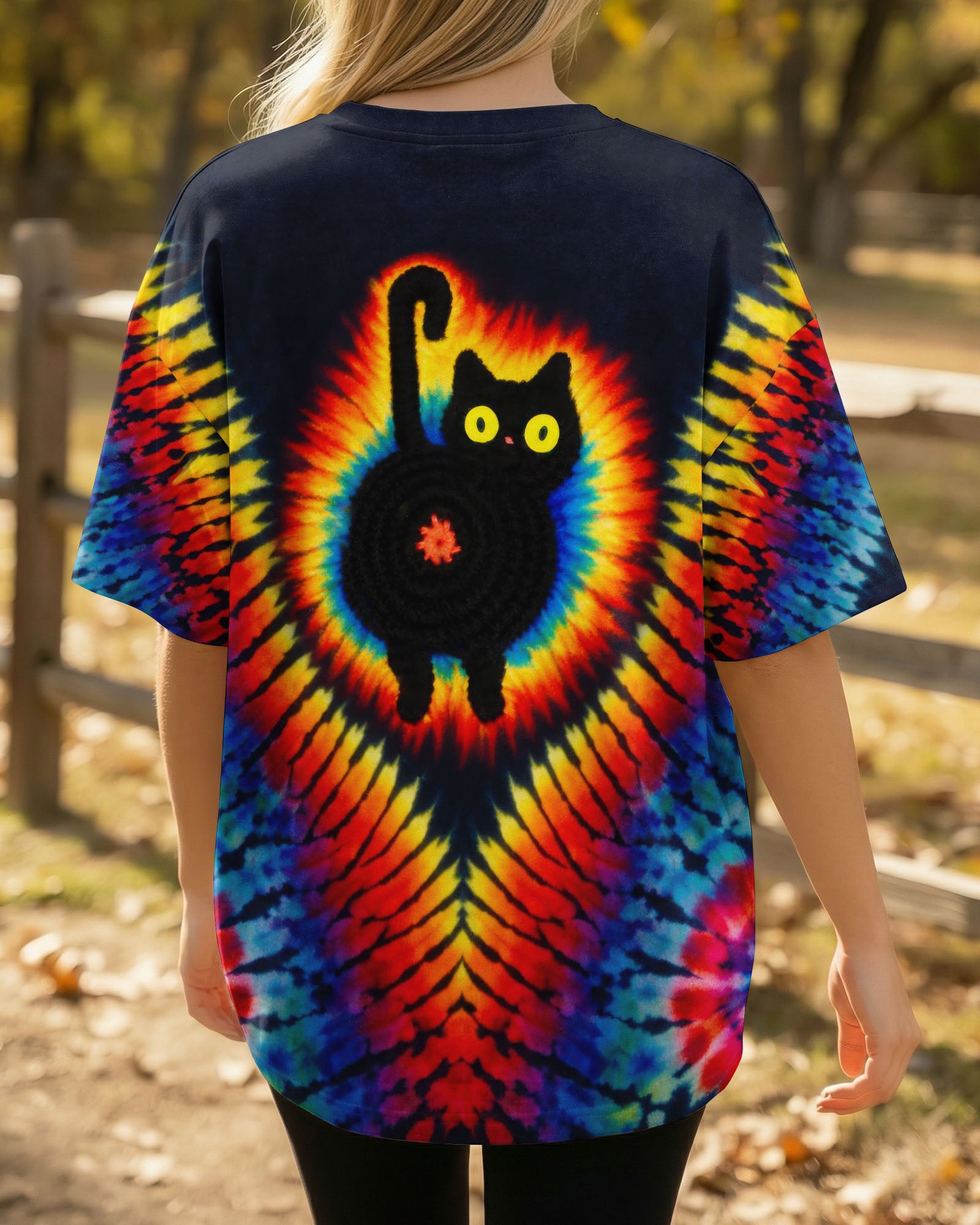 BLACK CAT SWIRL ALL OVER PRINT - TLTW3001262
