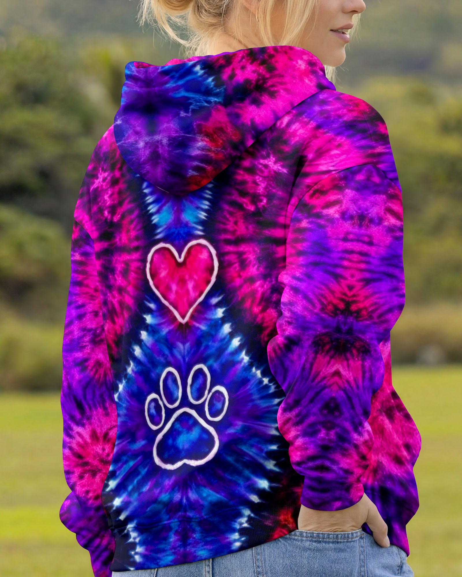PEACE LOVE PAW PRINT SWIRL ALL OVER PRINT - TLTW3003264