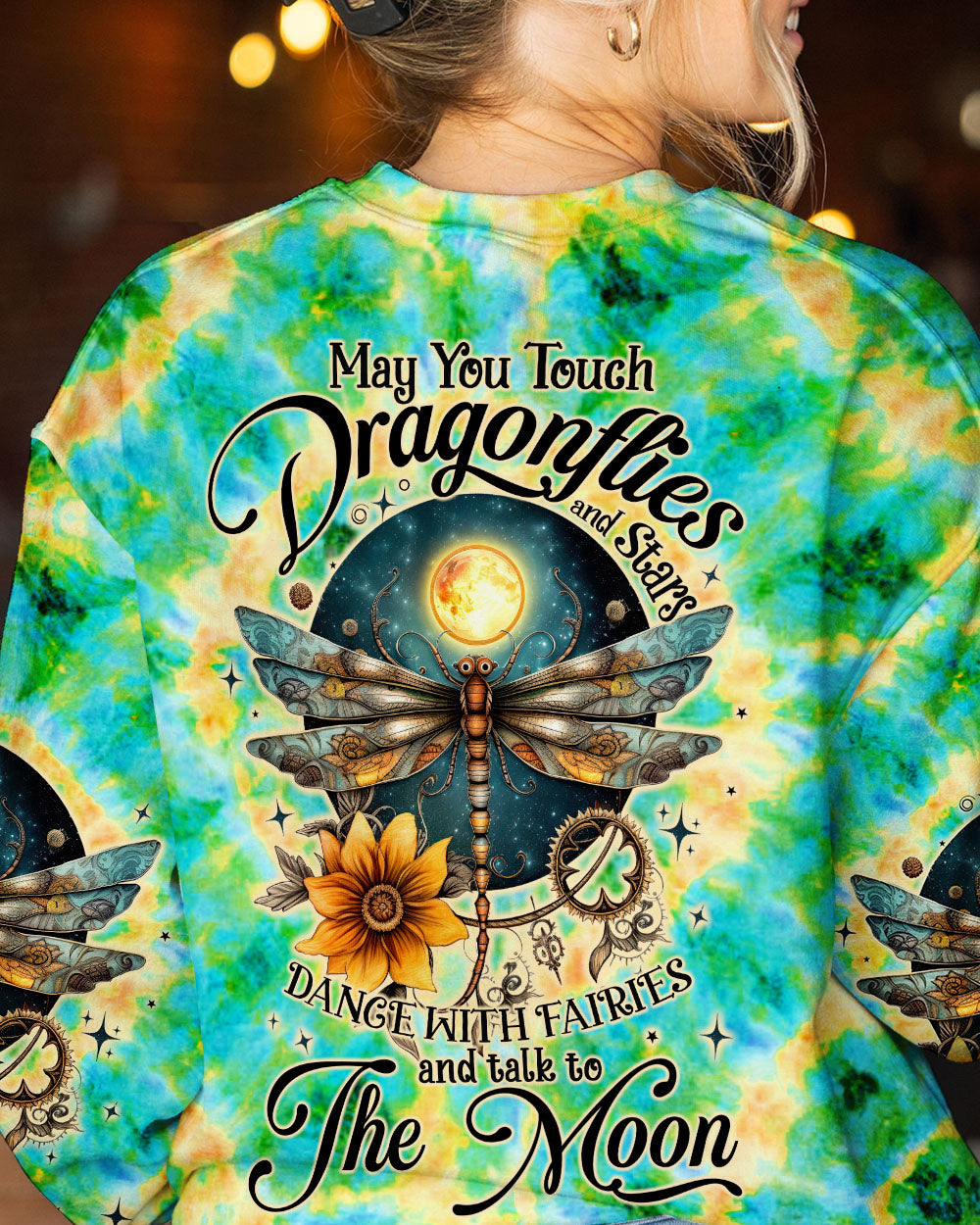 MAY YOU TOUCH DRAGONFLIES AND STARS ALL OVER PRINT - TLTW3005232