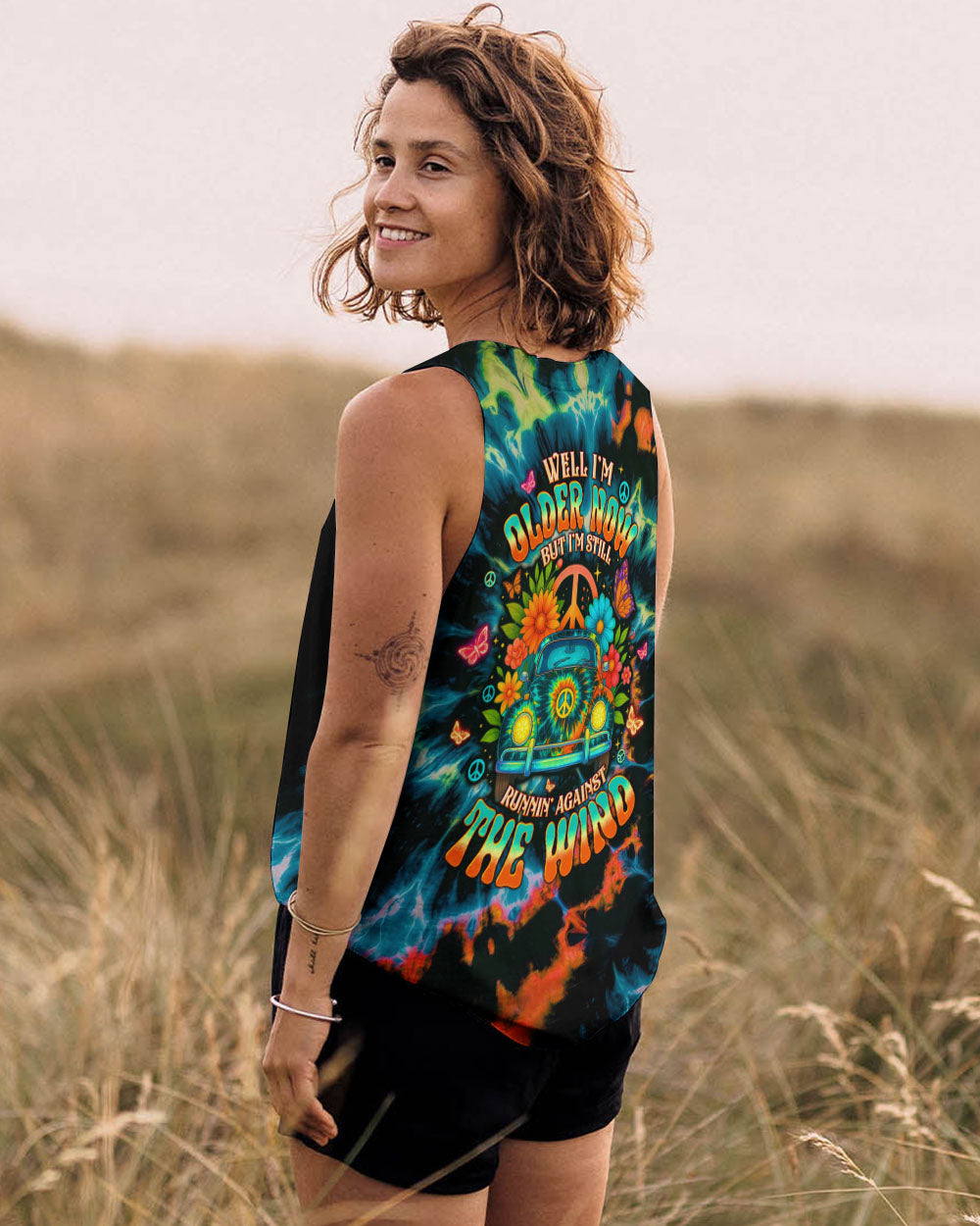 RUNNING AGAINST THE WIND CAR TIE DYE ALL OVER PRINT - TLTW3010253
