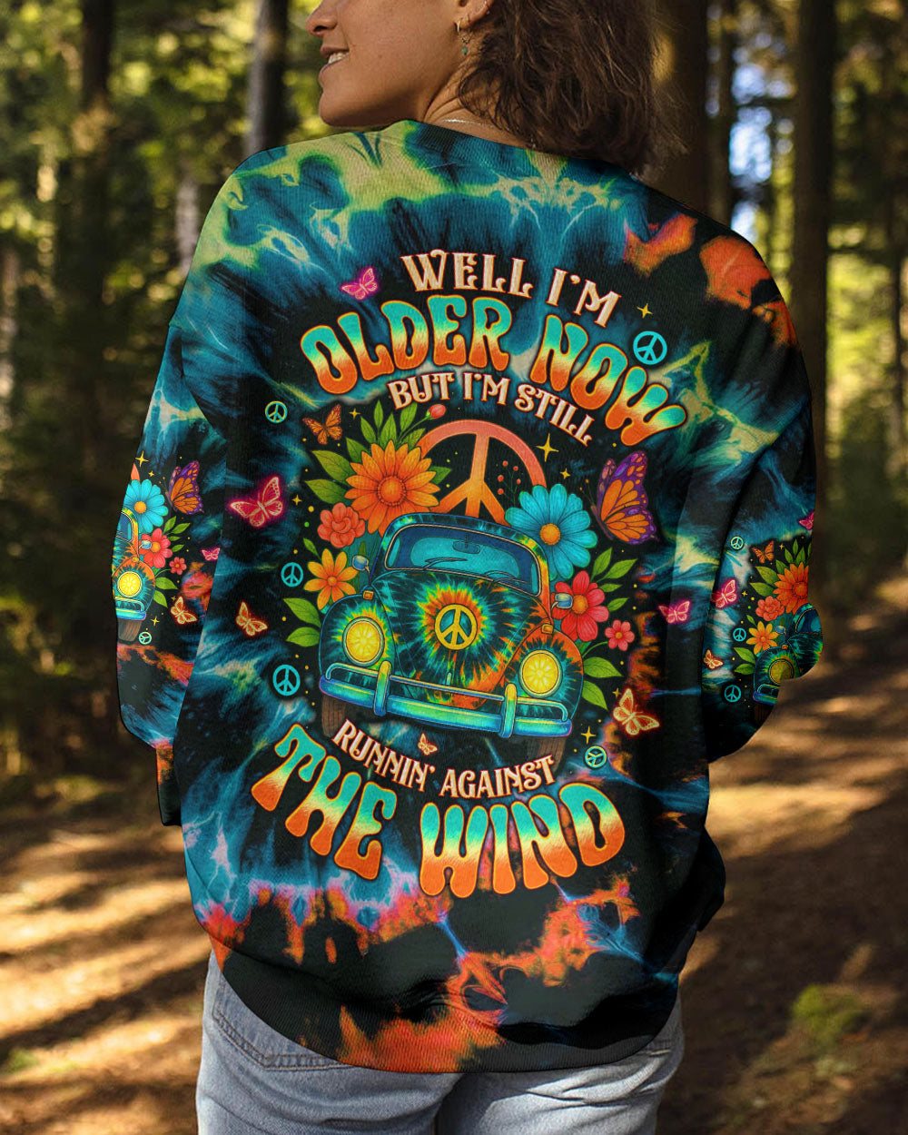RUNNING AGAINST THE WIND CAR TIE DYE ALL OVER PRINT - TLTW3010253