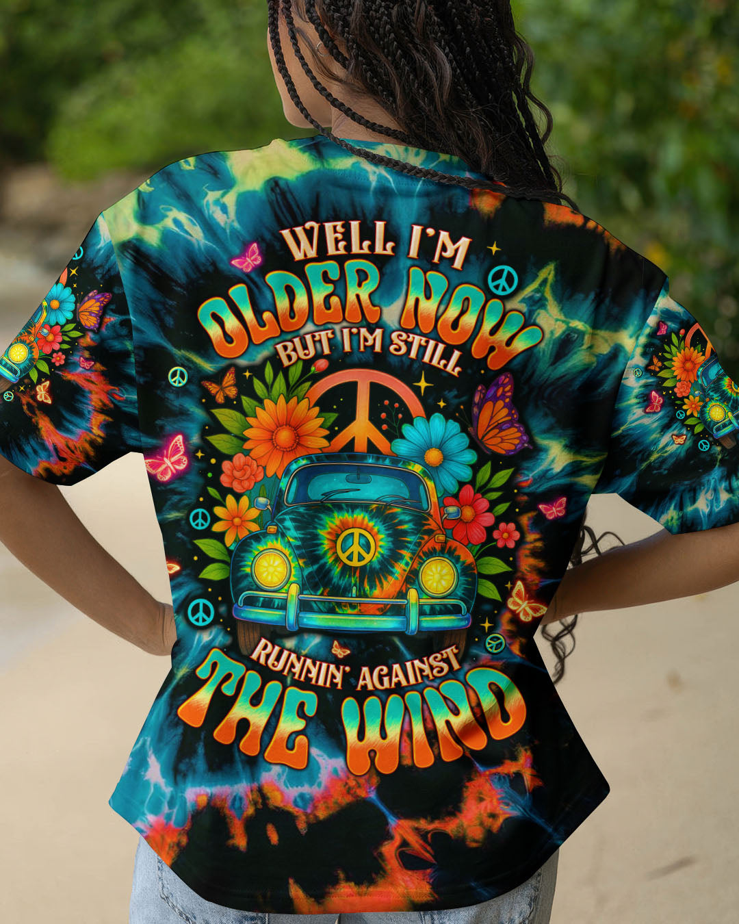 RUNNING AGAINST THE WIND CAR TIE DYE ALL OVER PRINT - TLTW3010253