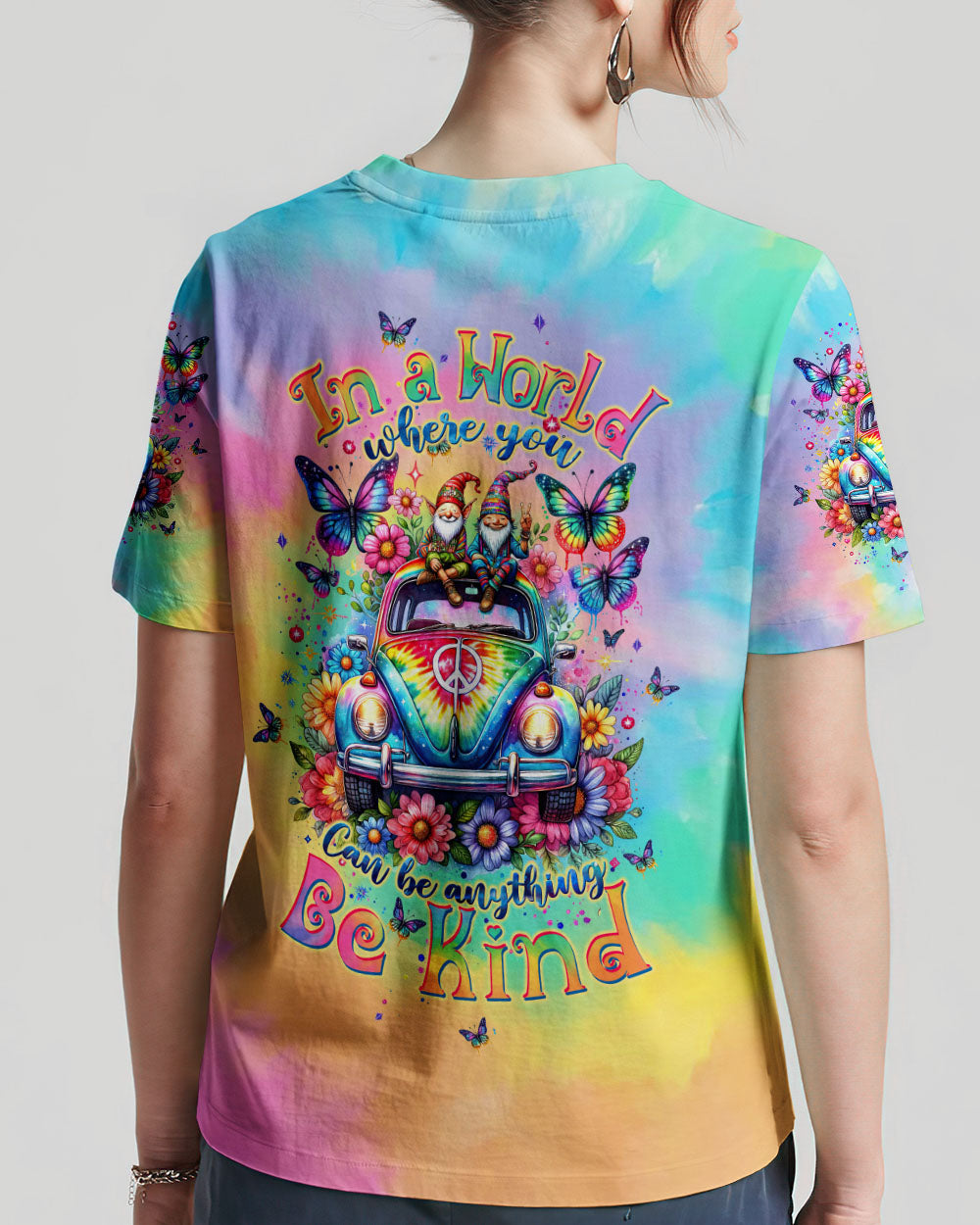 BE KIND CAR TIE DYE ALL OVER PRINT - TLTW3101242