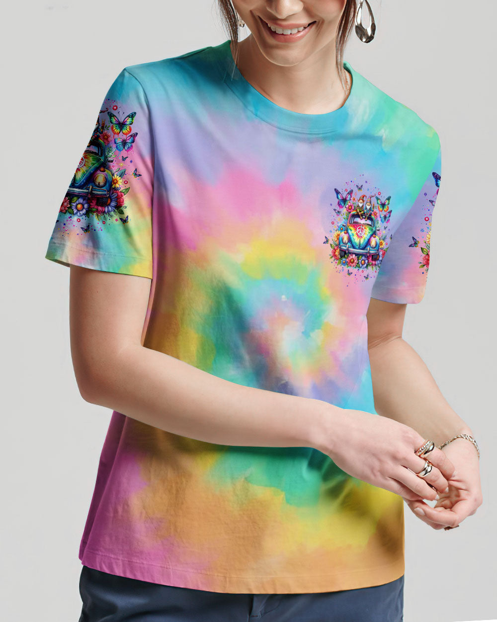 BE KIND CAR TIE DYE ALL OVER PRINT - TLTW3101242