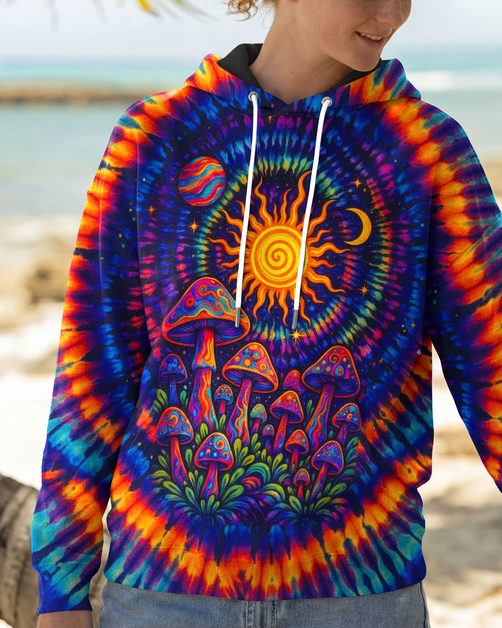 MUSHROOM SUN & MOON SWIRL ALL OVER PRINT  - TLTW3101262