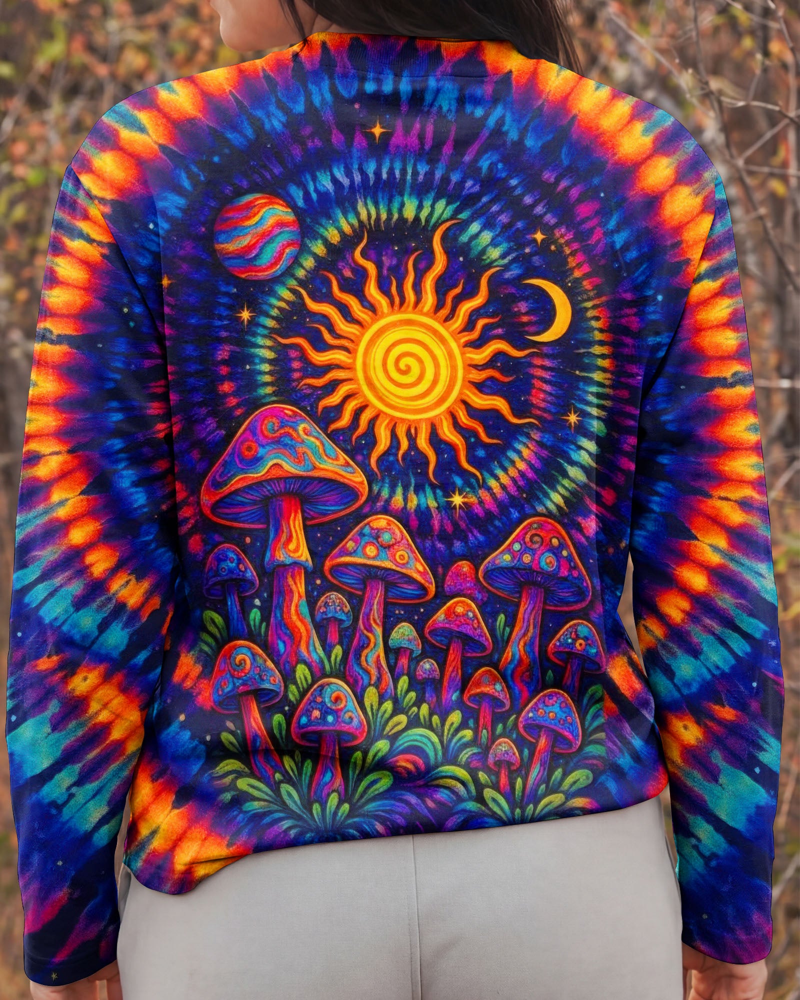 MUSHROOM SUN & MOON SWIRL ALL OVER PRINT  - TLTW3101262