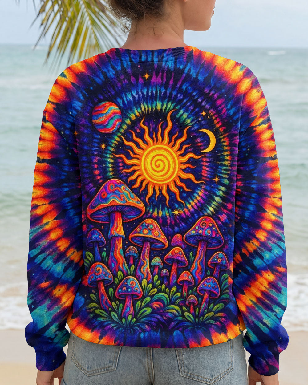 MUSHROOM SUN & MOON SWIRL ALL OVER PRINT  - TLTW3101262