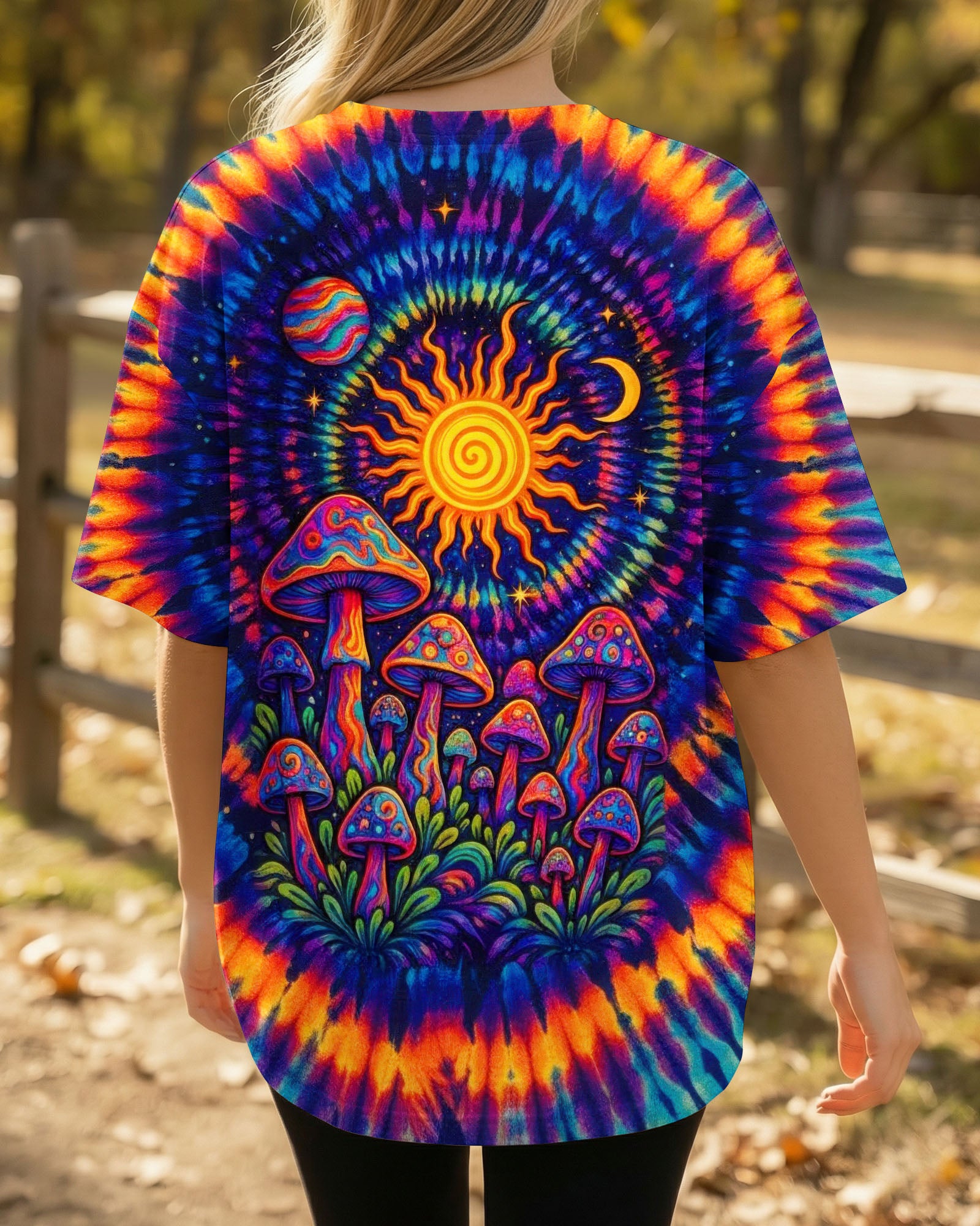 MUSHROOM SUN & MOON SWIRL ALL OVER PRINT  - TLTW3101262