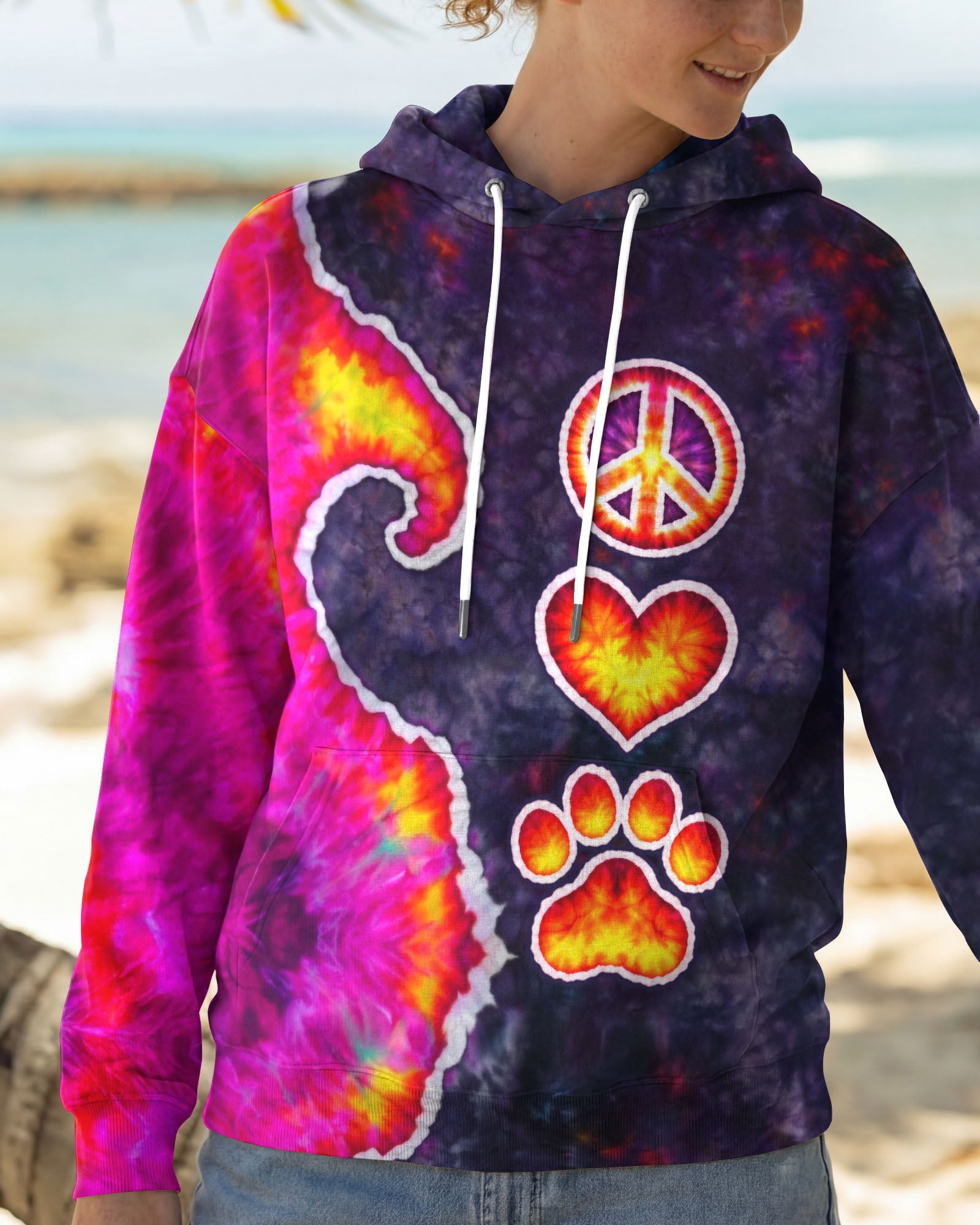 PEACE LOVE PAW SWIRL ALL OVER PRINT - TLTW3103261