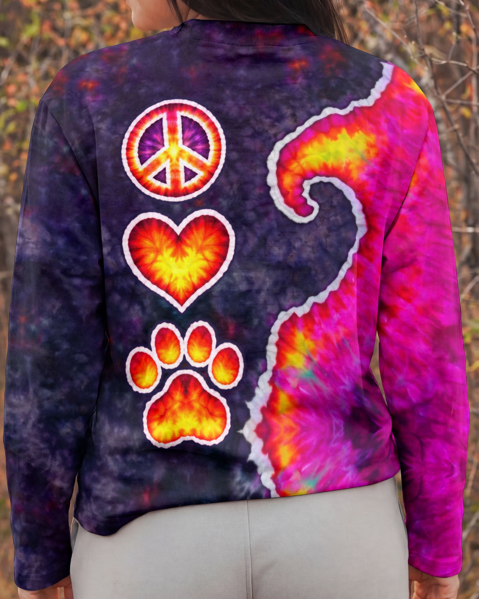 PEACE LOVE PAW SWIRL ALL OVER PRINT - TLTW3103261
