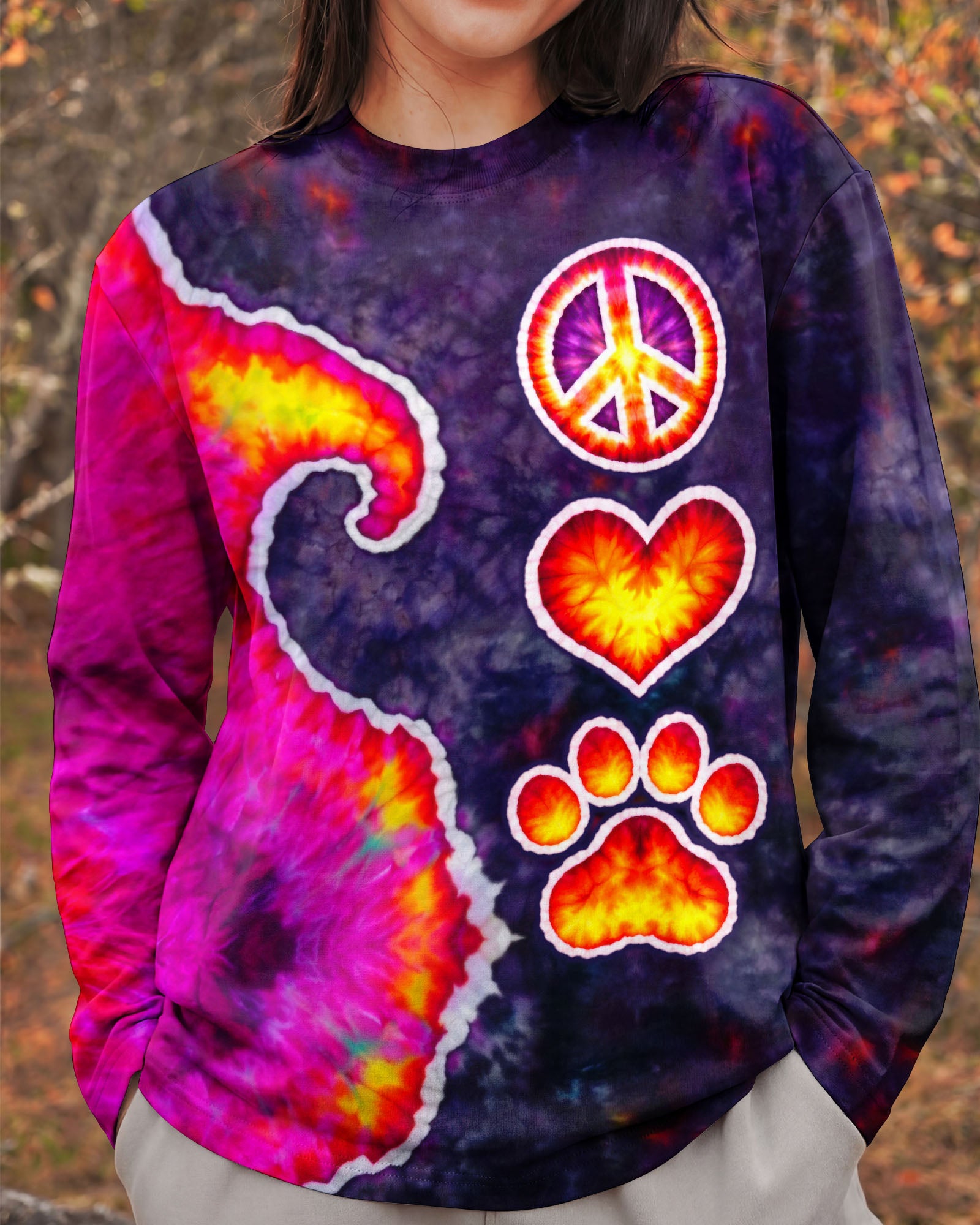 PEACE LOVE PAW SWIRL ALL OVER PRINT - TLTW3103261