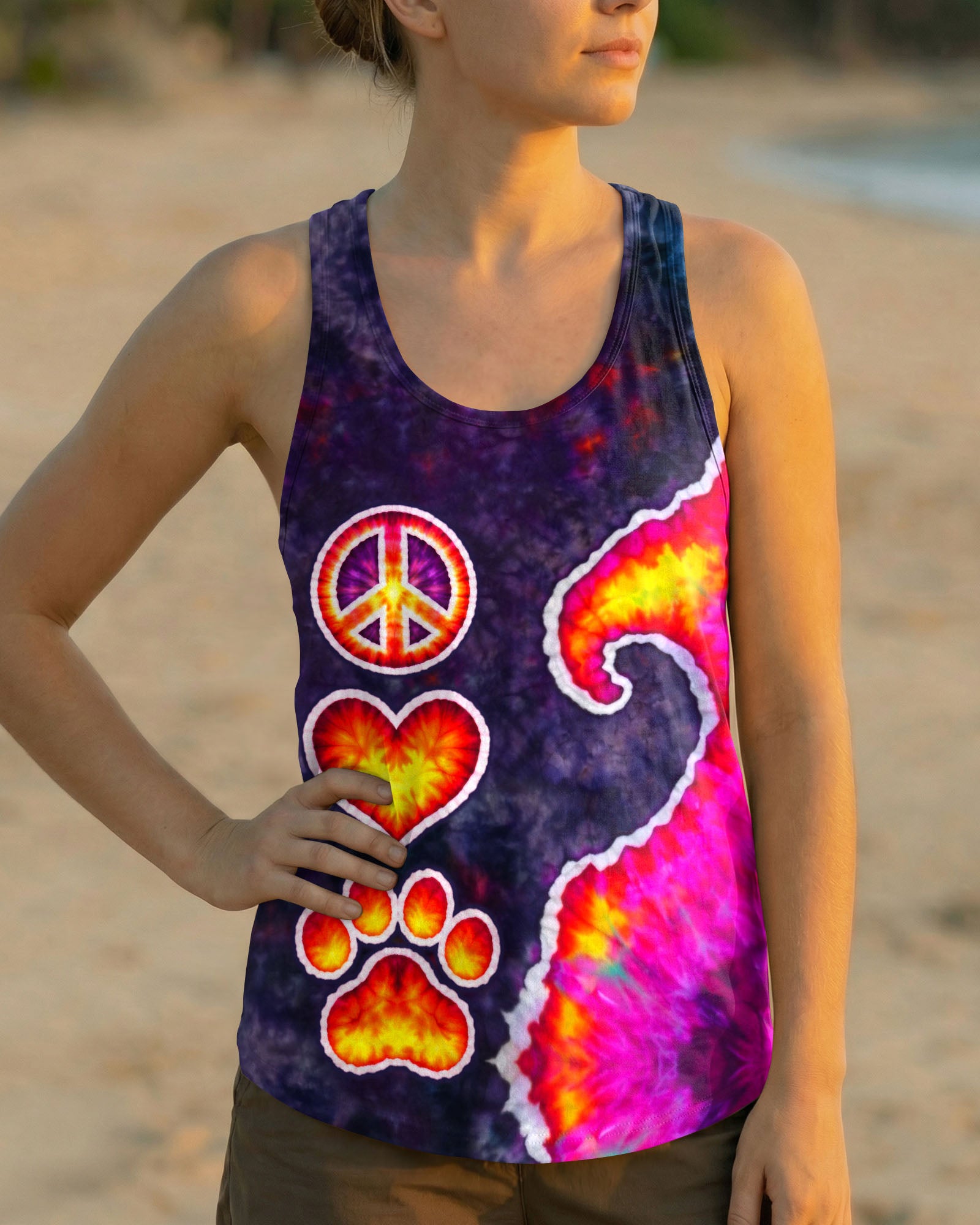 PEACE LOVE PAW SWIRL ALL OVER PRINT - TLTW3103261