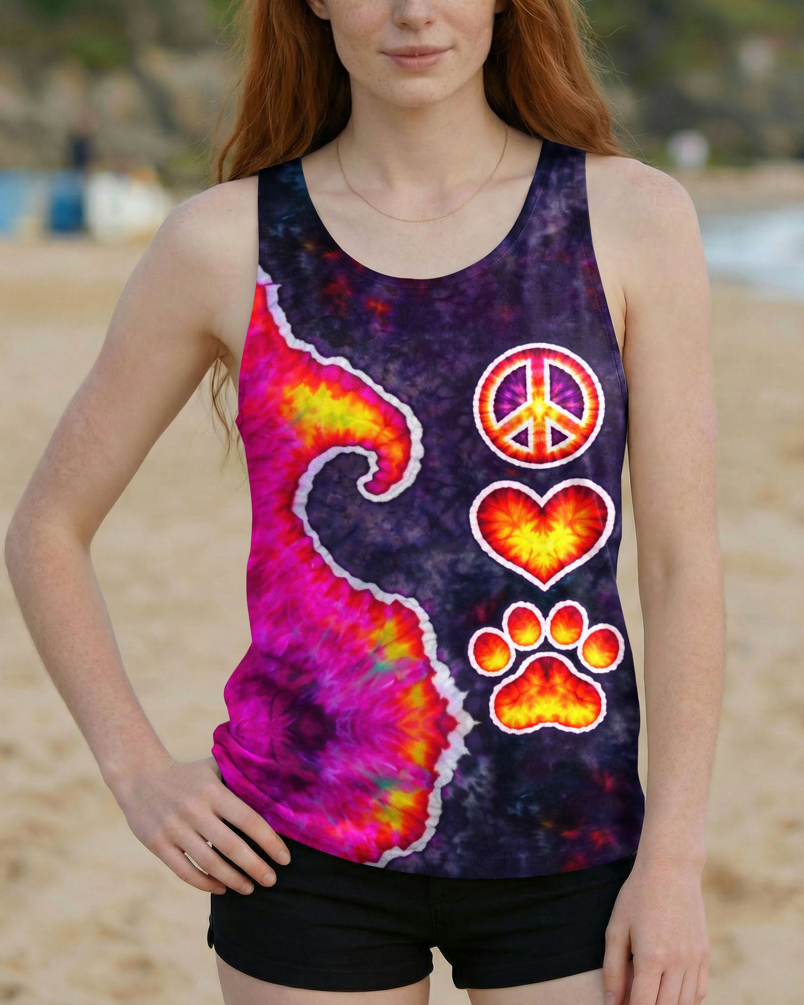 PEACE LOVE PAW SWIRL ALL OVER PRINT - TLTW3103261
