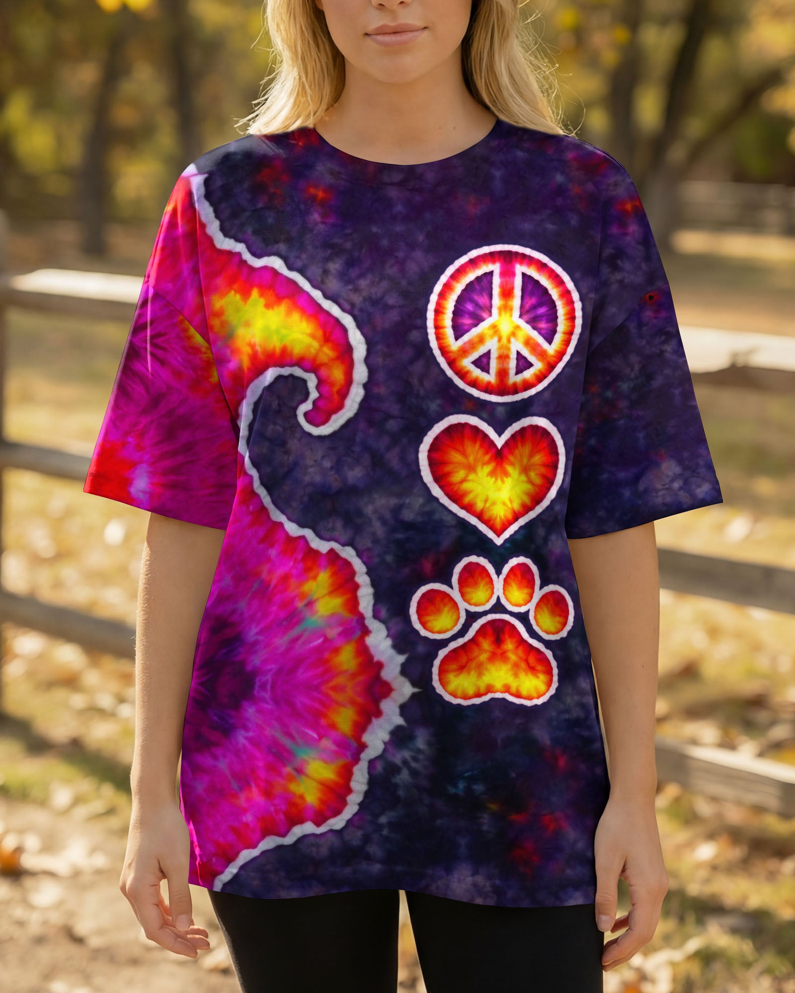PEACE LOVE PAW SWIRL ALL OVER PRINT - TLTW3103261