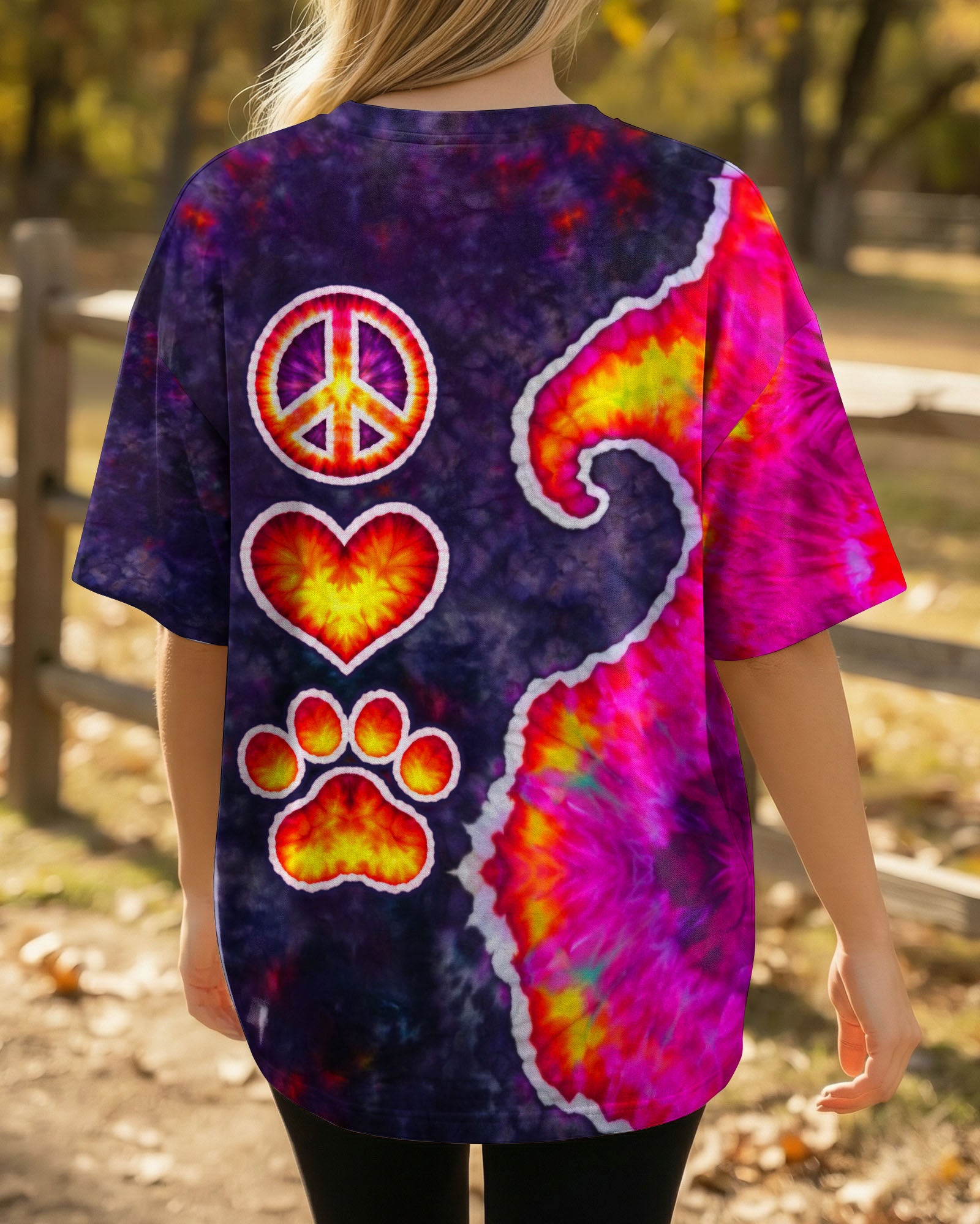PEACE LOVE PAW SWIRL ALL OVER PRINT - TLTW3103261