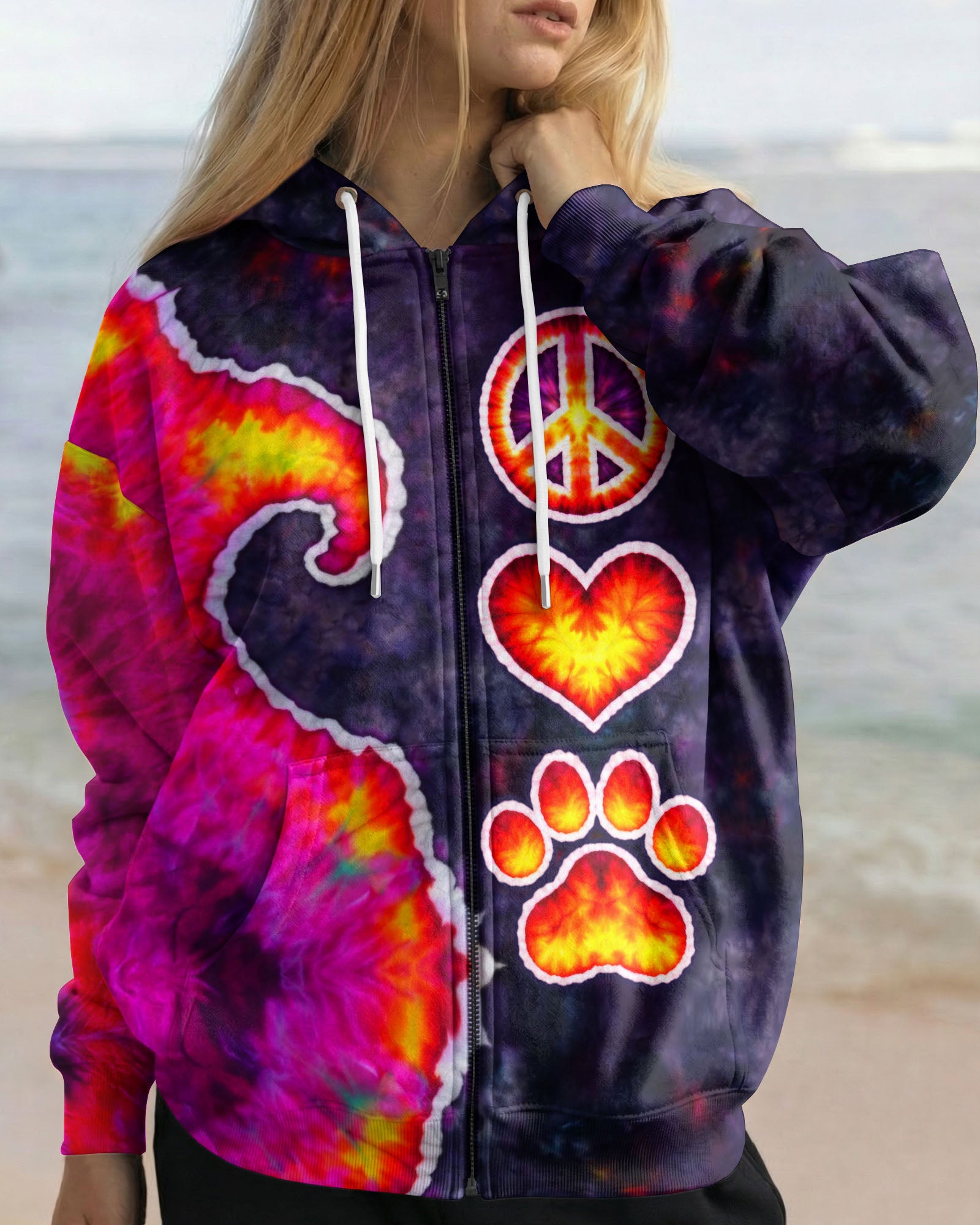 PEACE LOVE PAW SWIRL ALL OVER PRINT - TLTW3103261