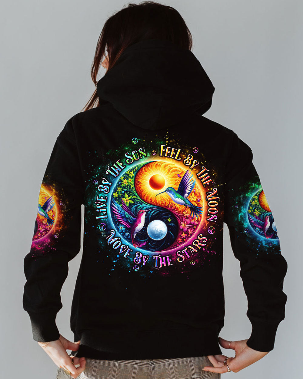 LIVE BY THE SUN YINYANG HUMMINGBIRD ALL OVER PRINT - TLTW3107245