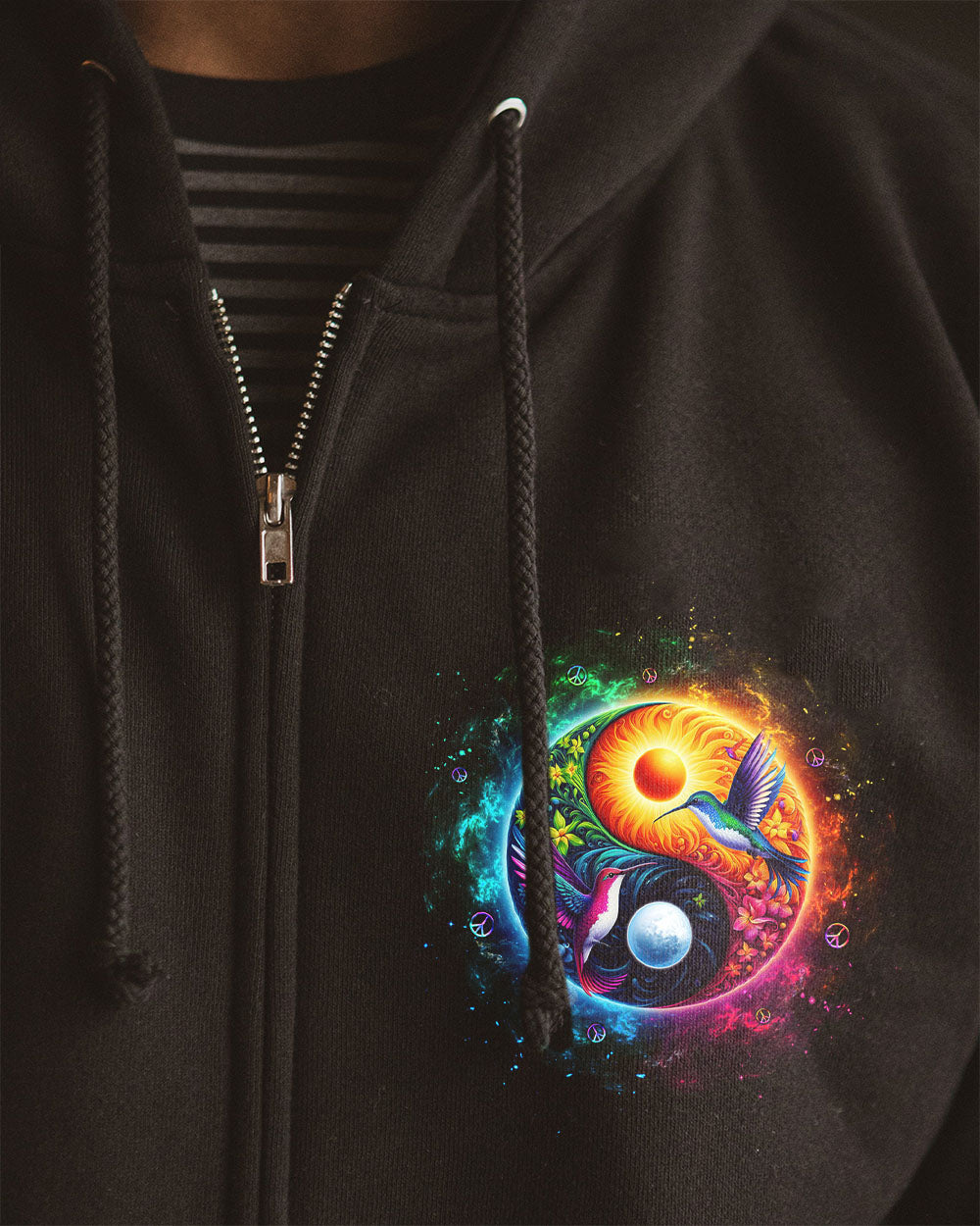 LIVE BY THE SUN YINYANG HUMMINGBIRD ALL OVER PRINT - TLTW3107245