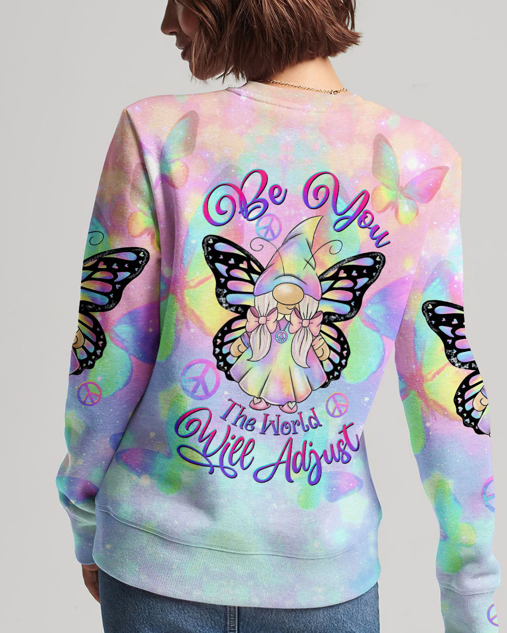 BE YOU THE WORLD WILL ADJUST GNOME ALL OVER PRINT - TLTW3108231