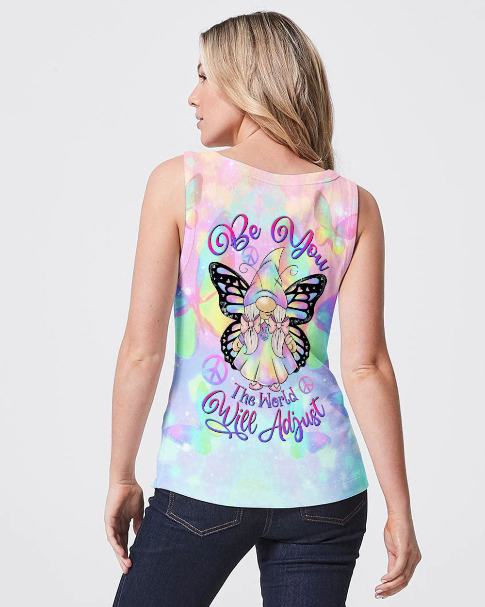 BE YOU THE WORLD WILL ADJUST GNOME ALL OVER PRINT - TLTW3108231