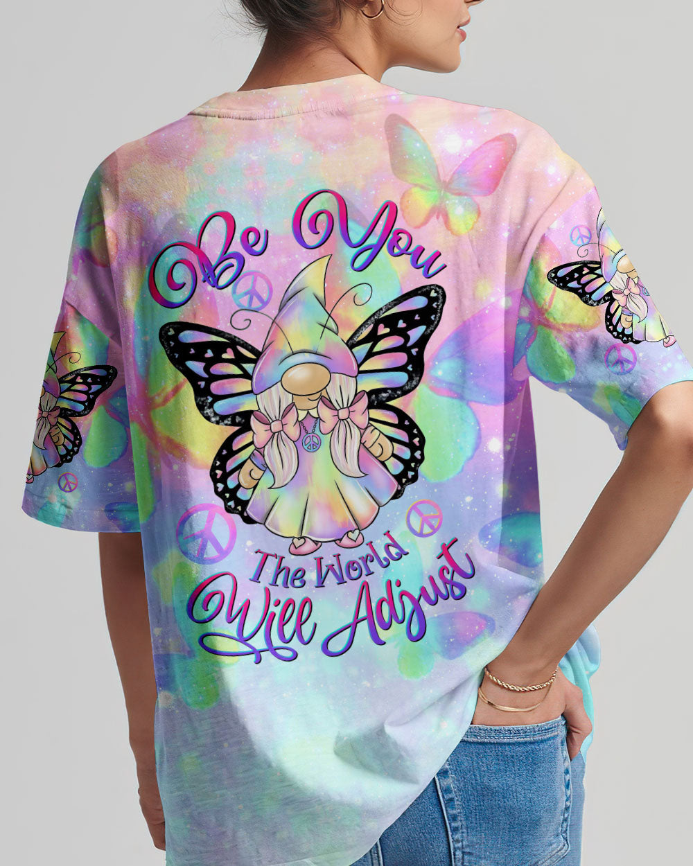 BE YOU THE WORLD WILL ADJUST GNOME ALL OVER PRINT - TLTW3108231