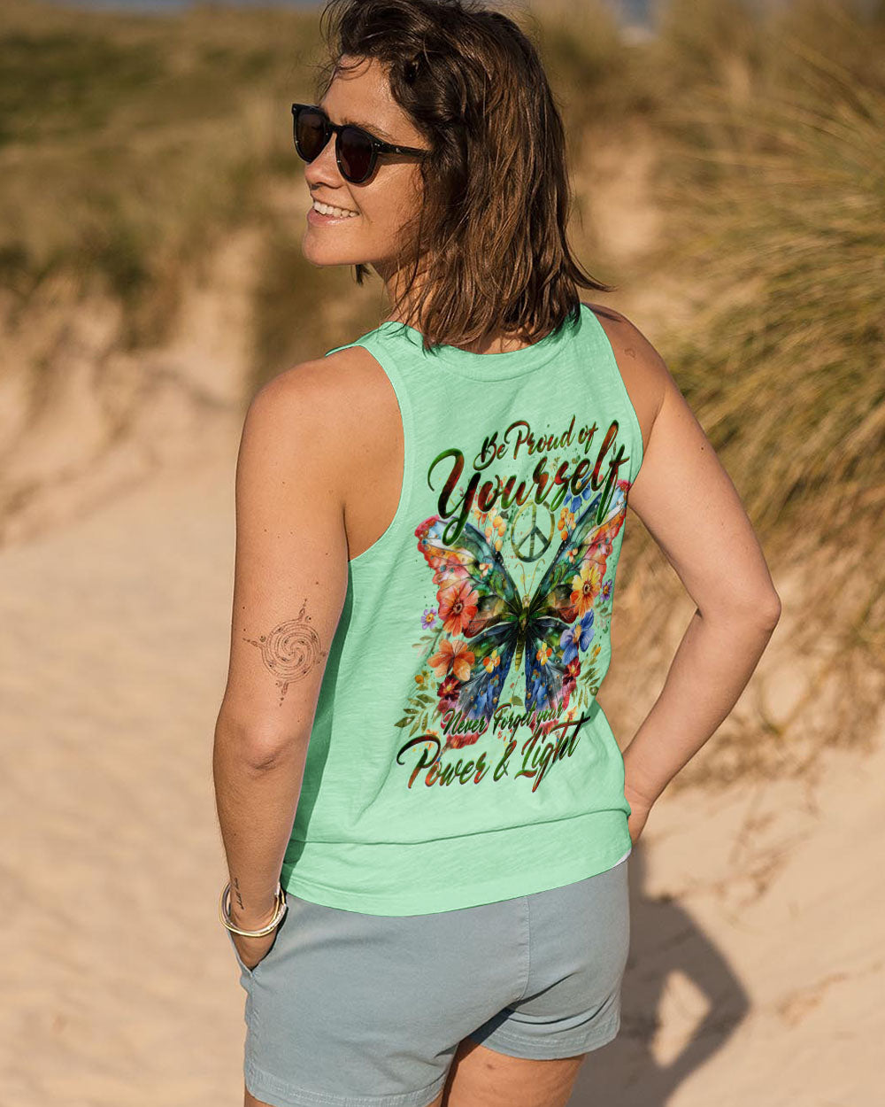 BE PROUD OF YOURSELF BUTTERFLY ALL OVER PRINT - TY0204243