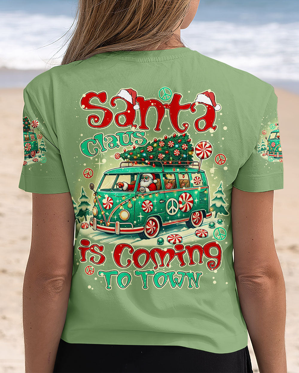 SANTA CLAUS IS COMING CHRISTMAS ALL OVER PRINT - TY0210241