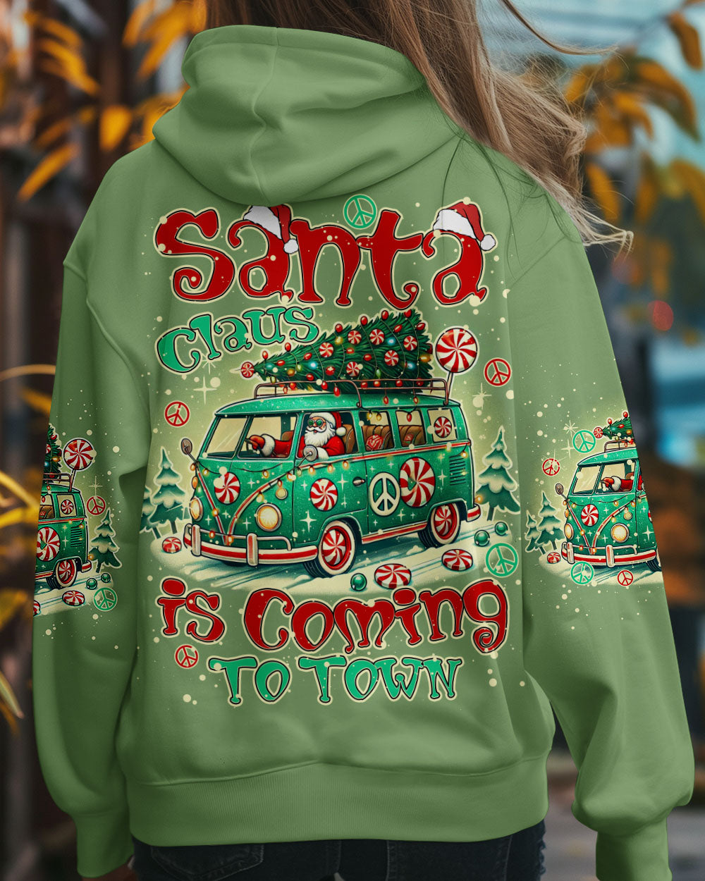 SANTA CLAUS IS COMING CHRISTMAS ALL OVER PRINT - TY0210241