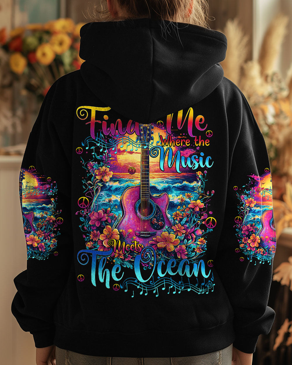 FIND ME WHERE THE MUSIC MEETS THE OCEAN ALL OVER PRINT - TY0212241