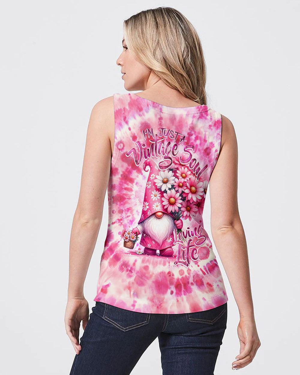 A VINTAGE SOUL LOVING LIFE GNOMIE TIE DYE ALL OVER PRINT - TY0302242