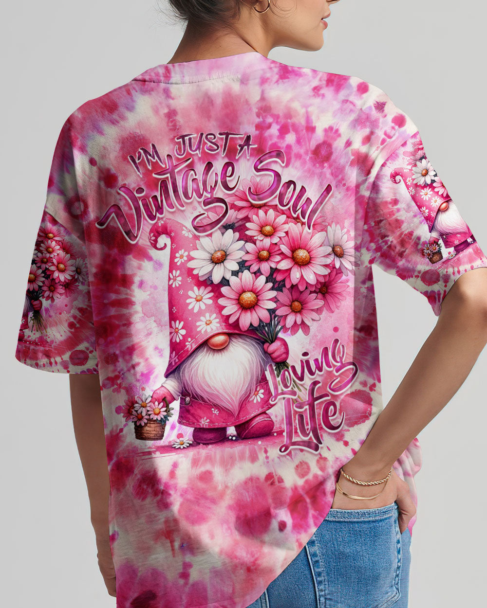 A VINTAGE SOUL LOVING LIFE GNOMIE TIE DYE ALL OVER PRINT - TY0302242