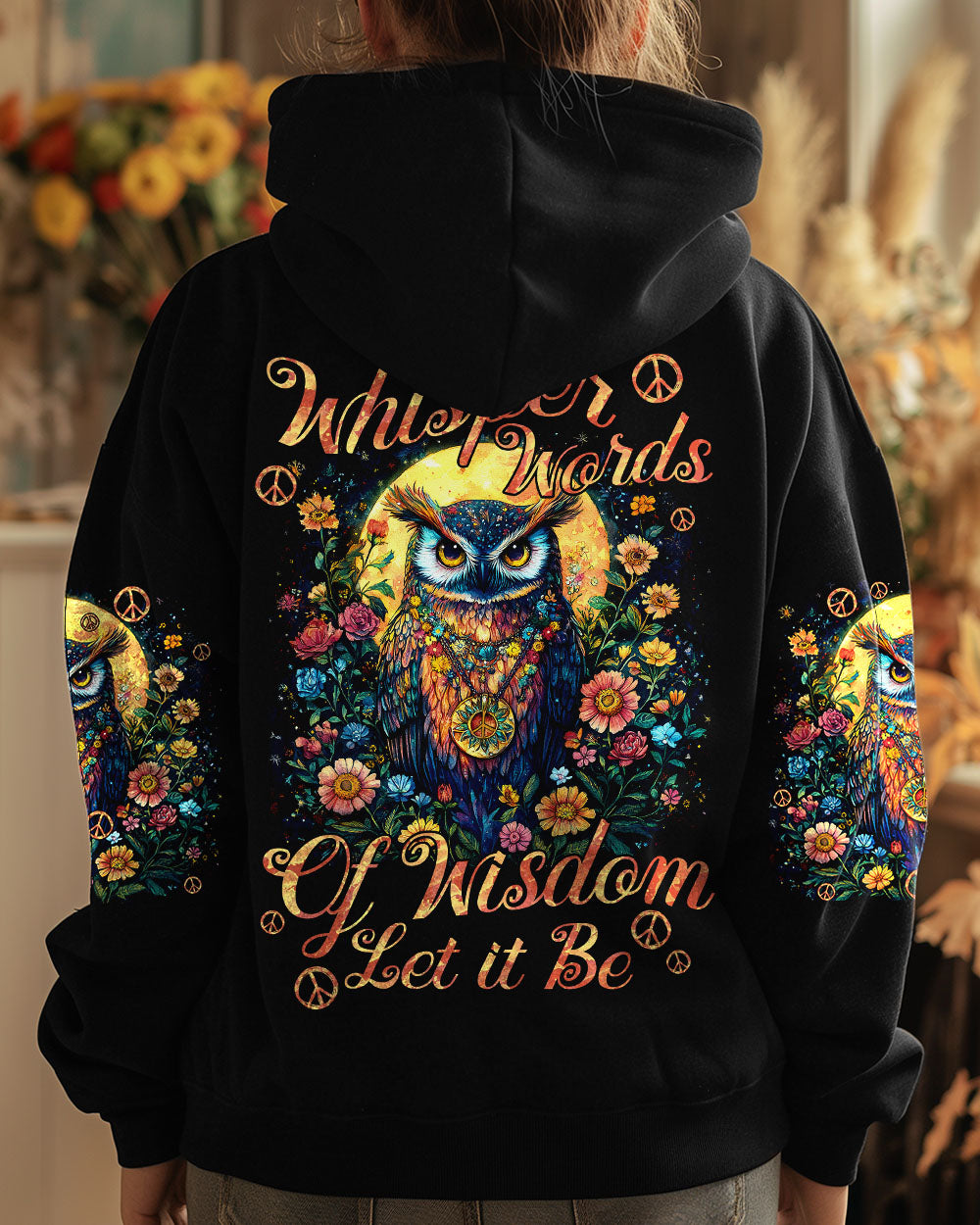 WHISPER WORDS OF WISDOM LET IT BE OWL ALL OVER PRINT - TY0312241