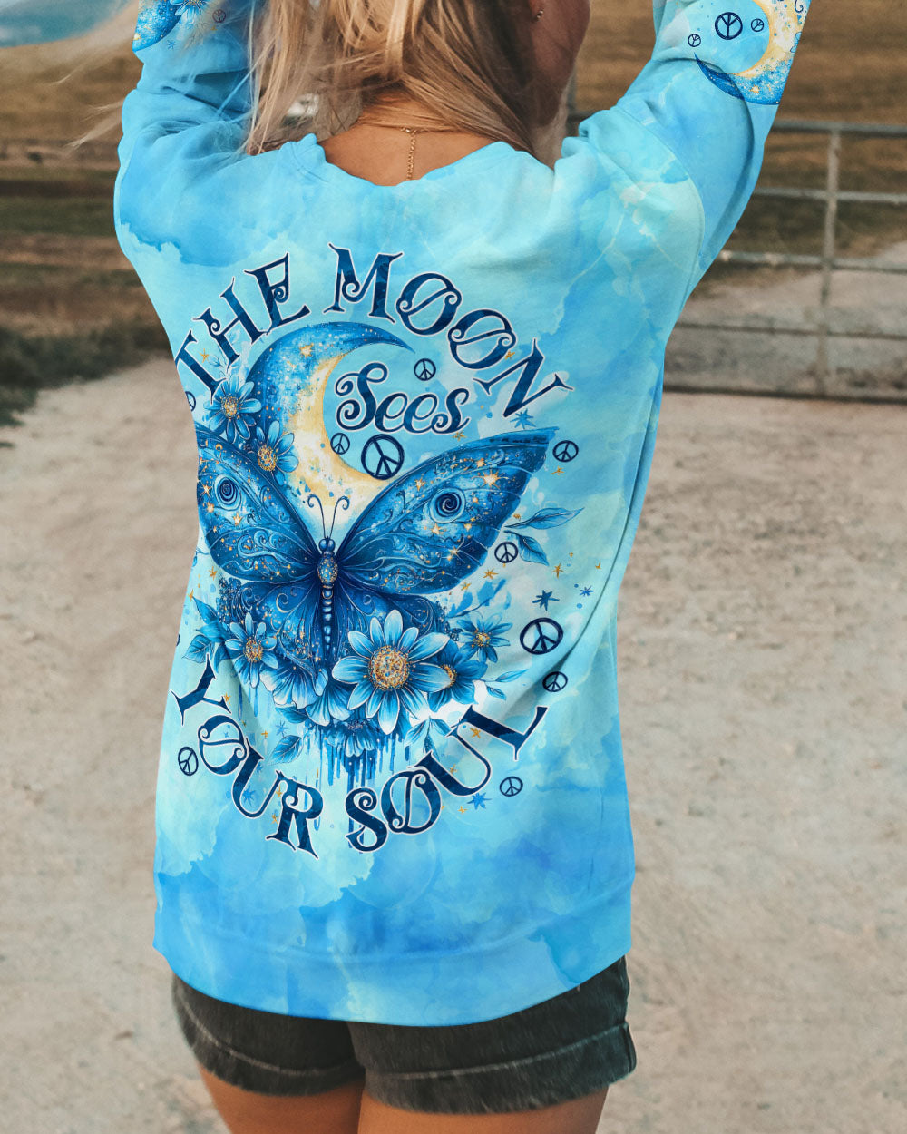 THE MOON SEES YOUR SOUL BUTTERFLY ALL OVER PRINT - TY0312242