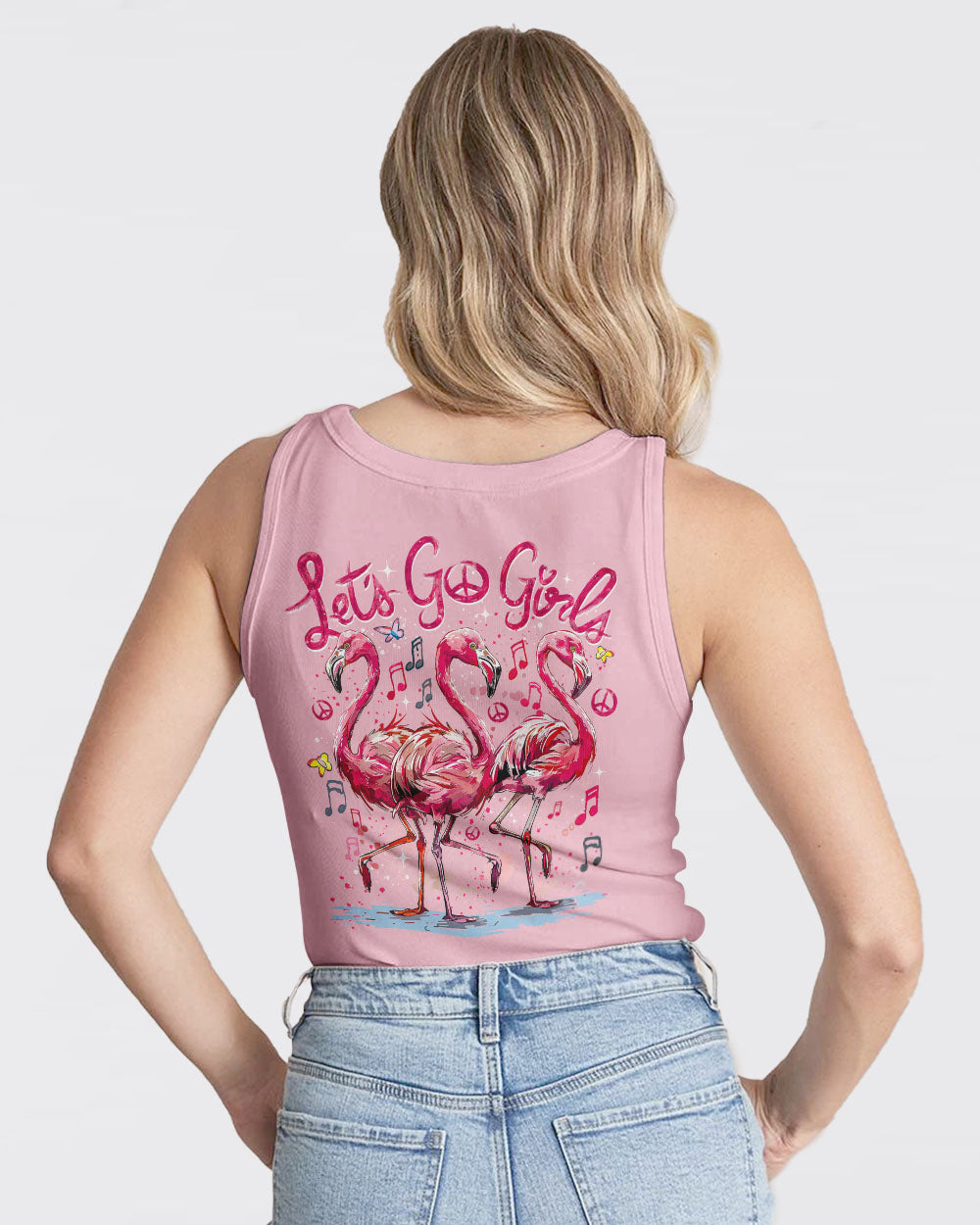 LET'S GO GIRLS FLAMINGOS ALL OVER PRINT - TY0404241