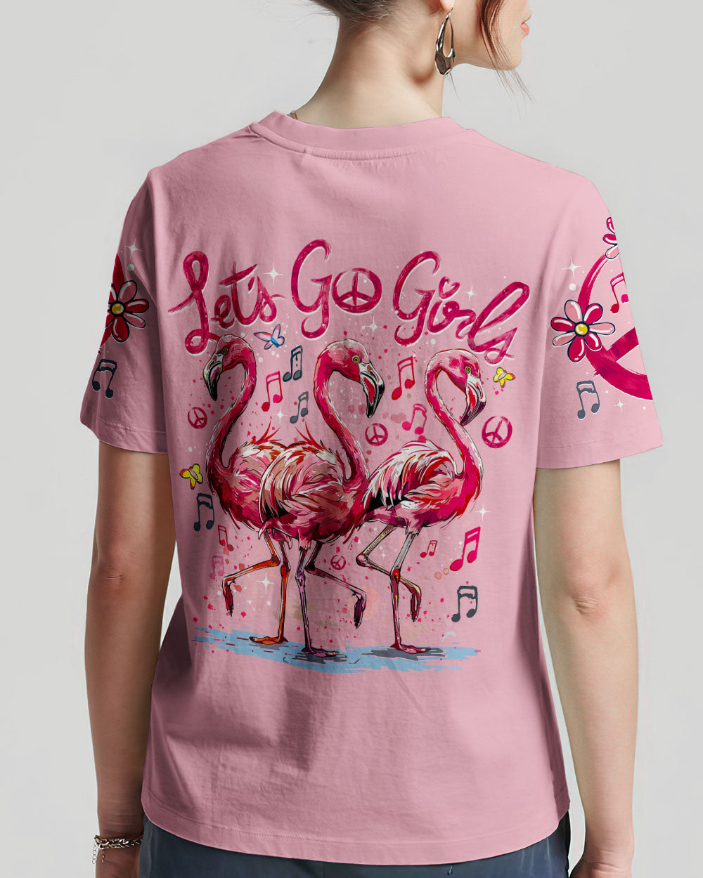 LET'S GO GIRLS FLAMINGOS ALL OVER PRINT - TY0404241