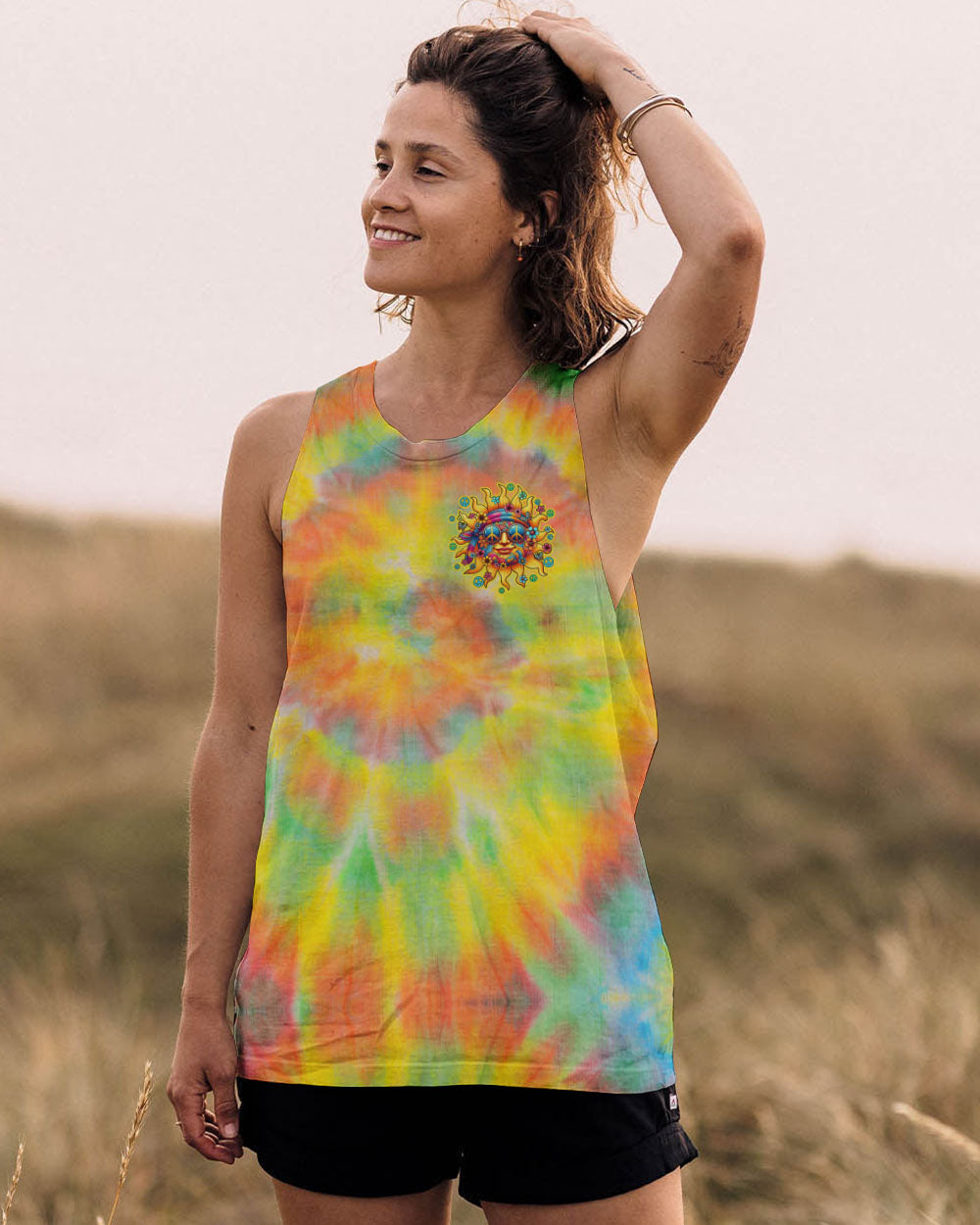 LIVING ON SUNSHINE TIE DYE ALL OVER PRINT - TY0412241