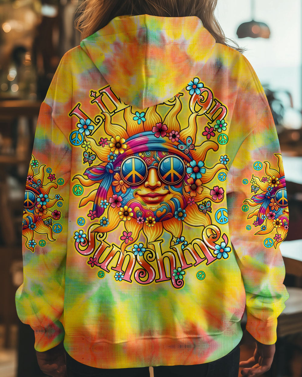 LIVING ON SUNSHINE TIE DYE ALL OVER PRINT - TY0412241