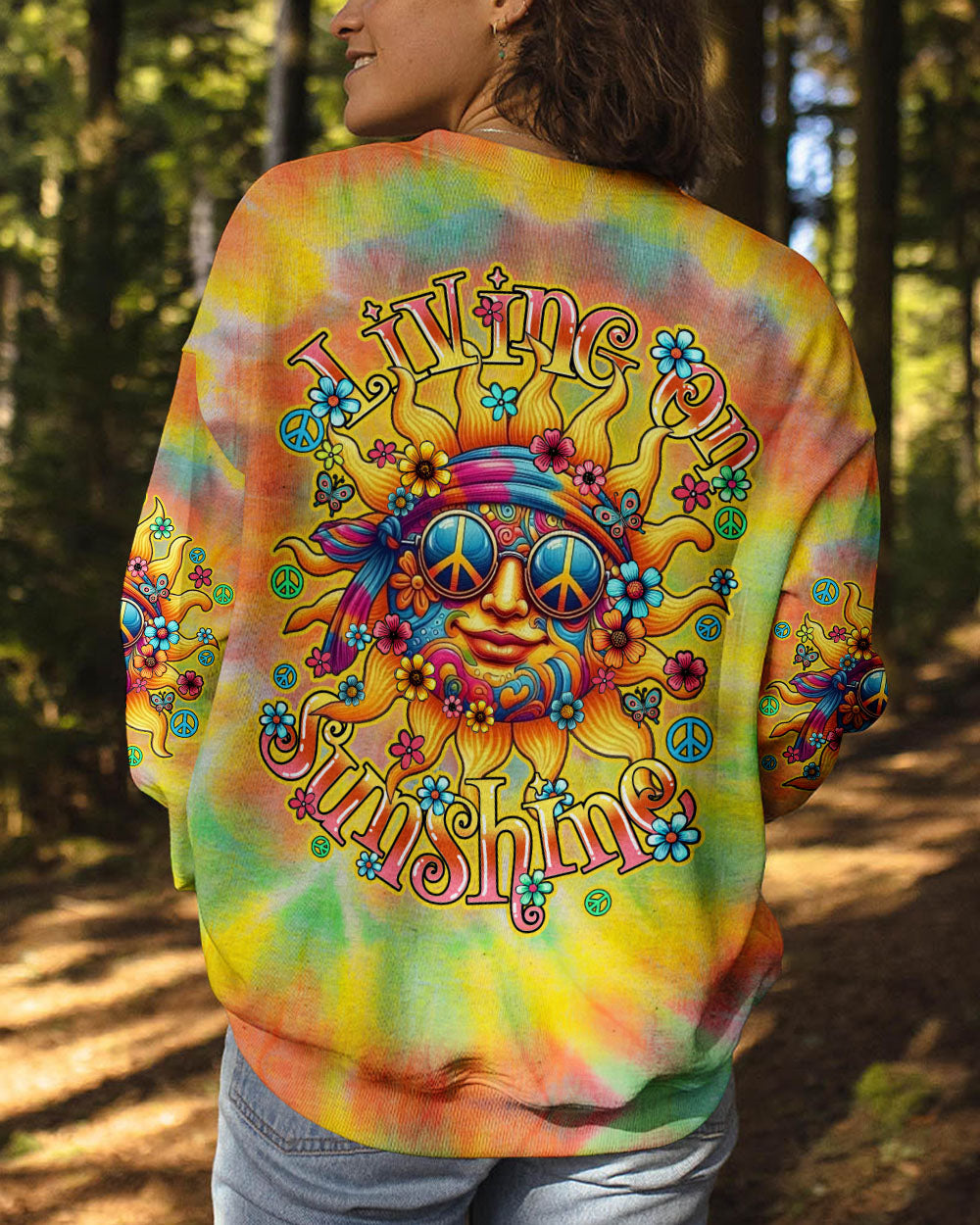LIVING ON SUNSHINE TIE DYE ALL OVER PRINT - TY0412241