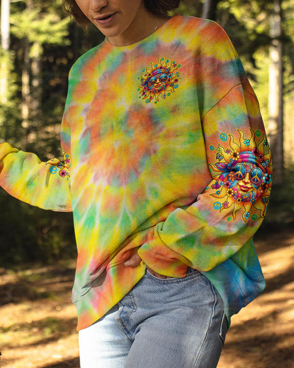 LIVING ON SUNSHINE TIE DYE ALL OVER PRINT - TY0412241