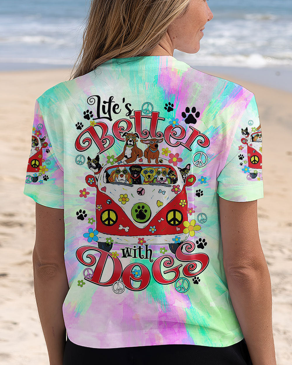 LIFE'S BETTER WITH DOGS ALL OVER PRINT - TY0412242