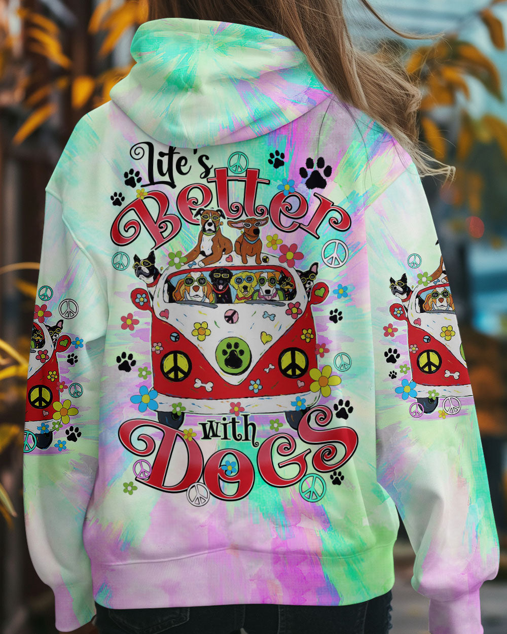 LIFE'S BETTER WITH DOGS ALL OVER PRINT - TY0412242