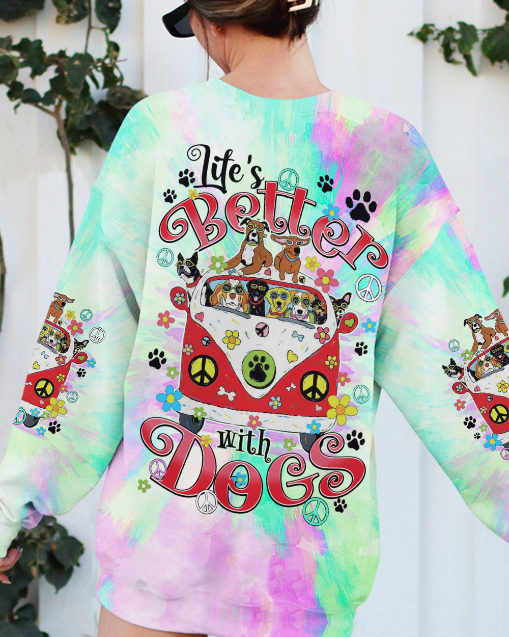 LIFE'S BETTER WITH DOGS ALL OVER PRINT - TY0412242