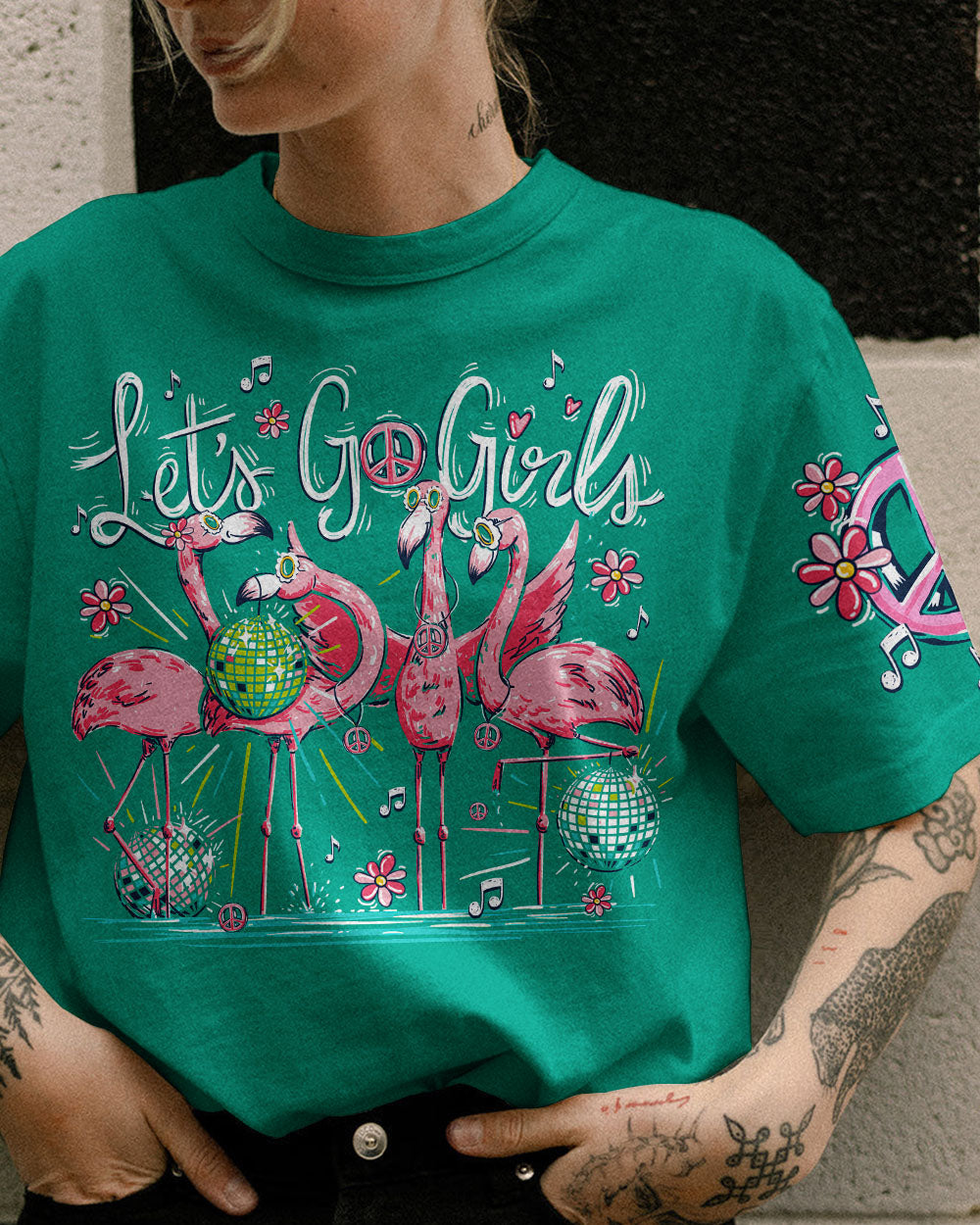 LET'S GO GIRLS FLAMINGO ALL OVER PRINT - TY0606231