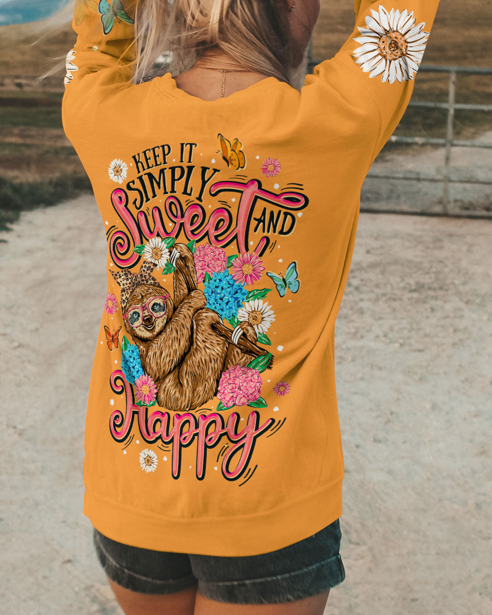 SWEET AND HAPPY SLOTH ALL OVER PRINT - TY0706231