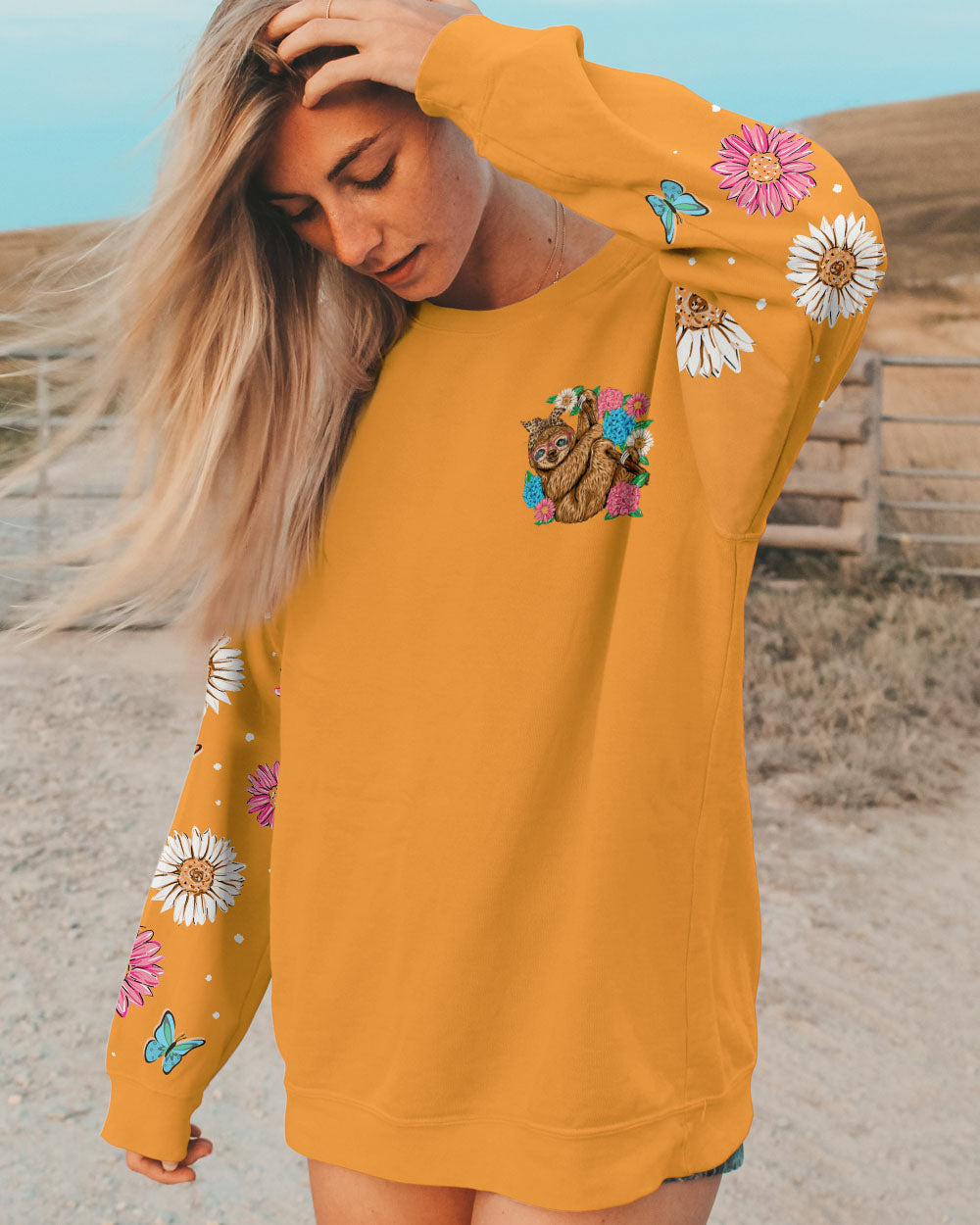 SWEET AND HAPPY SLOTH ALL OVER PRINT - TY0706231