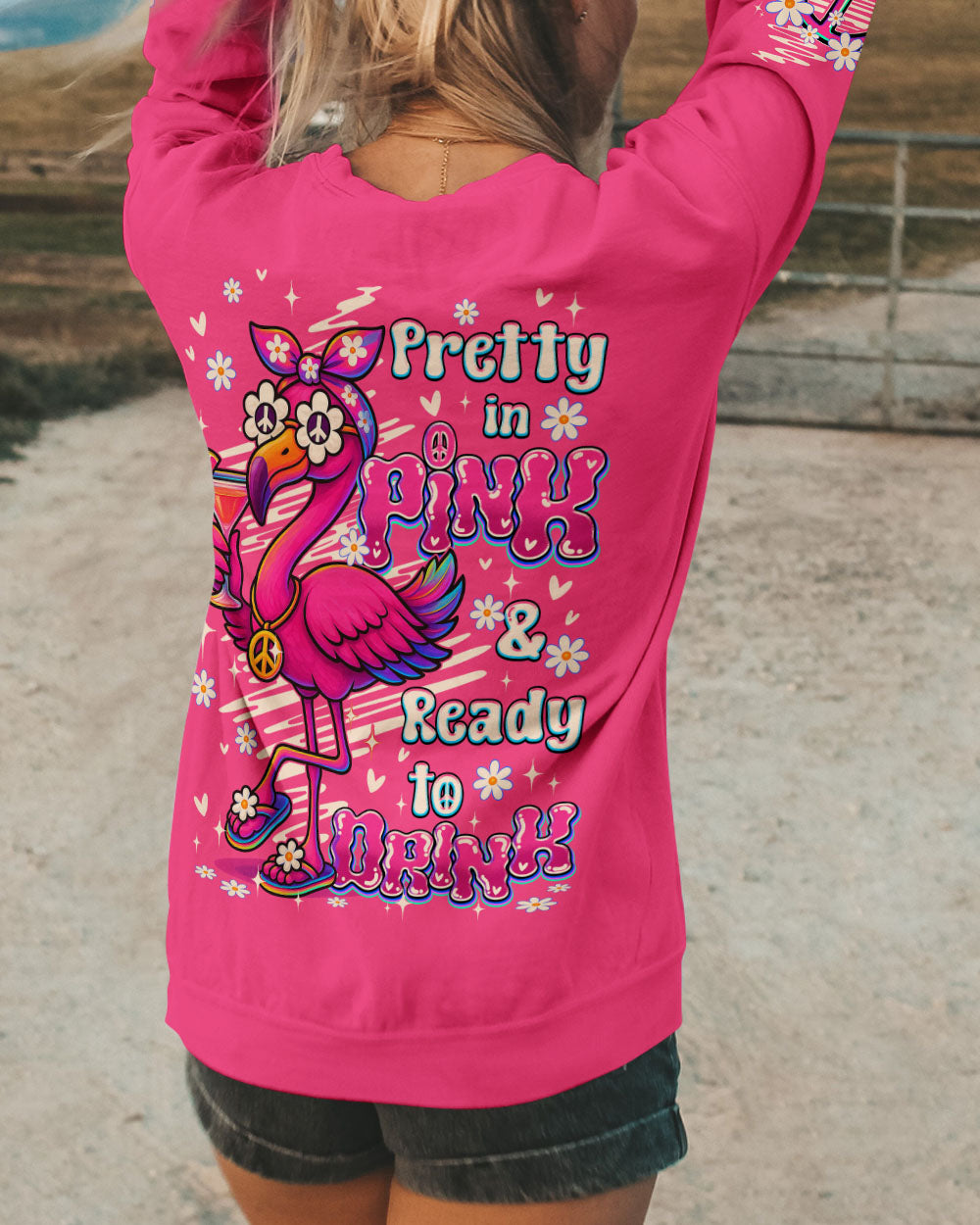 PRETTY IN PINK FLAMINGO ALL OVER PRINT - TY0707251
