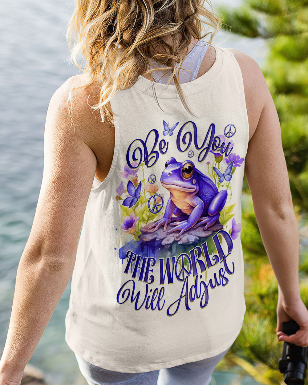 BE YOU THE WORLD WILL ADJUST FROG ALL OVER PRINT - TY0712231
