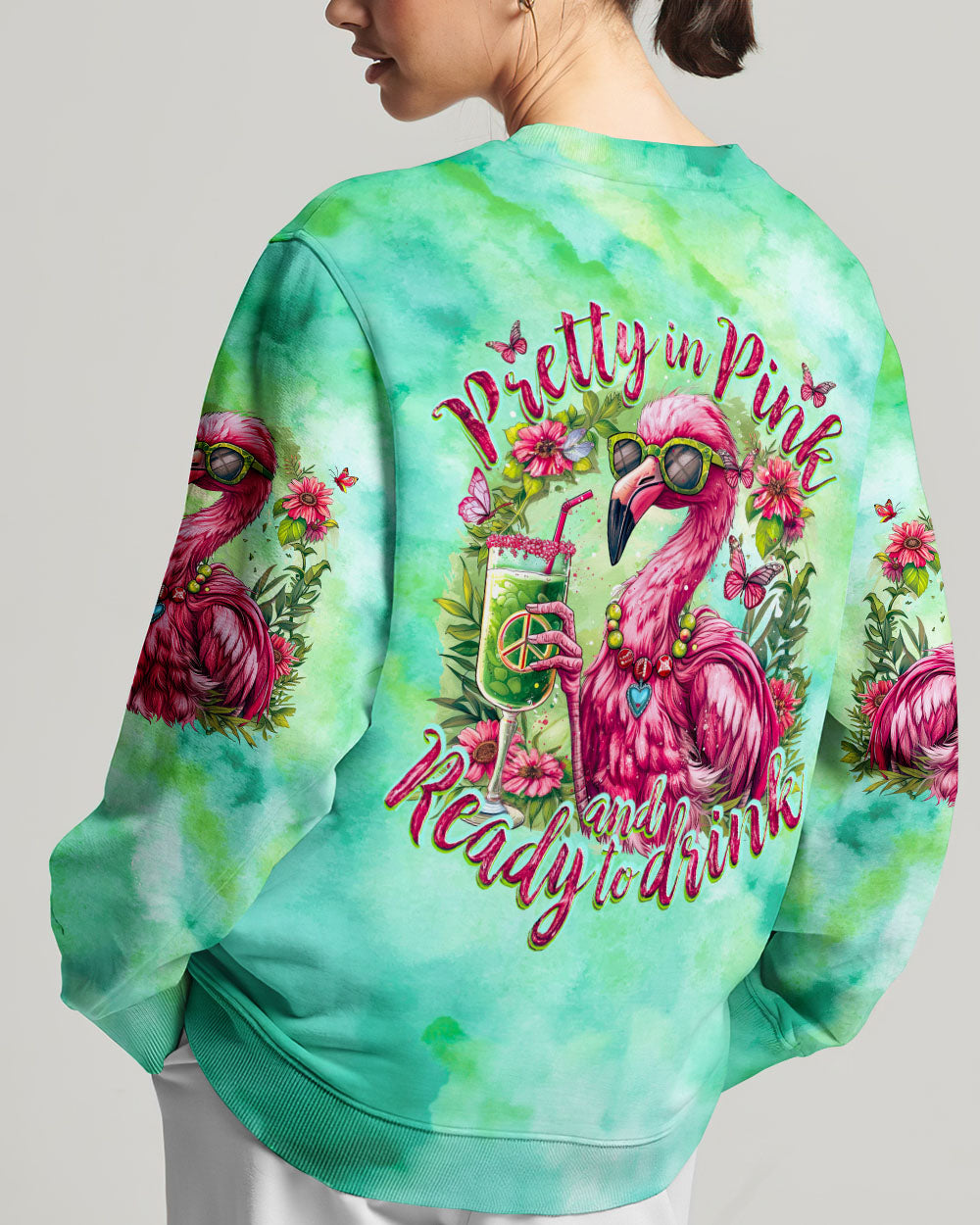 PRETTY IN PINK FLAMINGO ALL OVER PRINT - TY1004242